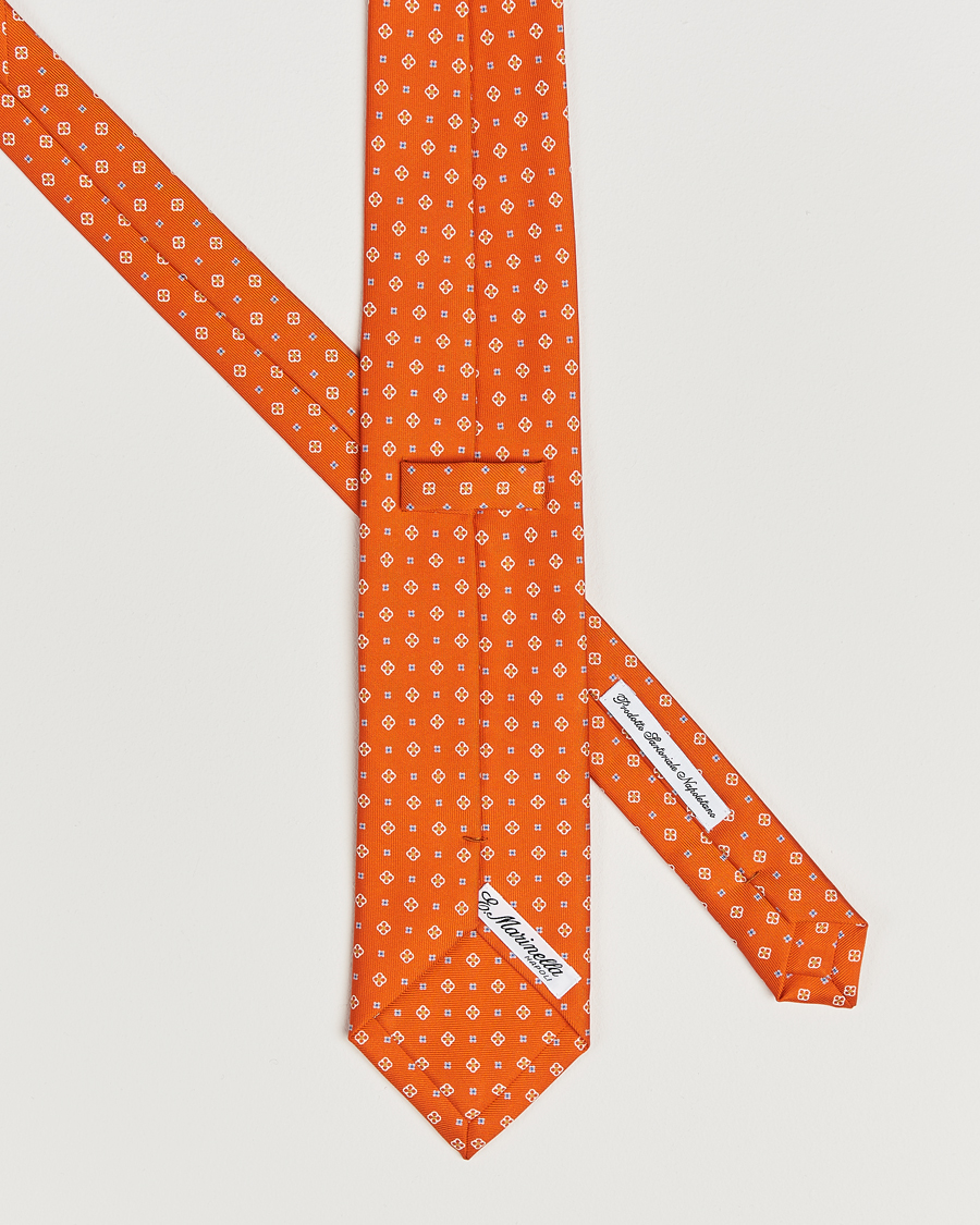 Herren | Krawatten | E. Marinella | 3-Fold Printed Silk Tie Orange