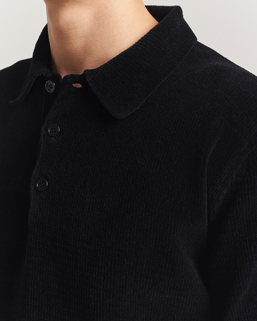 Herren | Poloshirts | Sunflower | Chenile Long Sleeve Polo Black