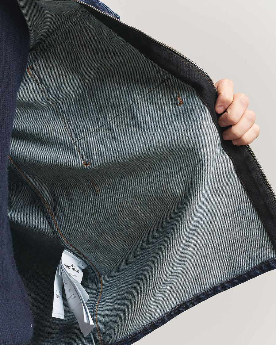 Herren | Jacken | Stone Island | Denim Zip Shirt Jacket Blue Rinse