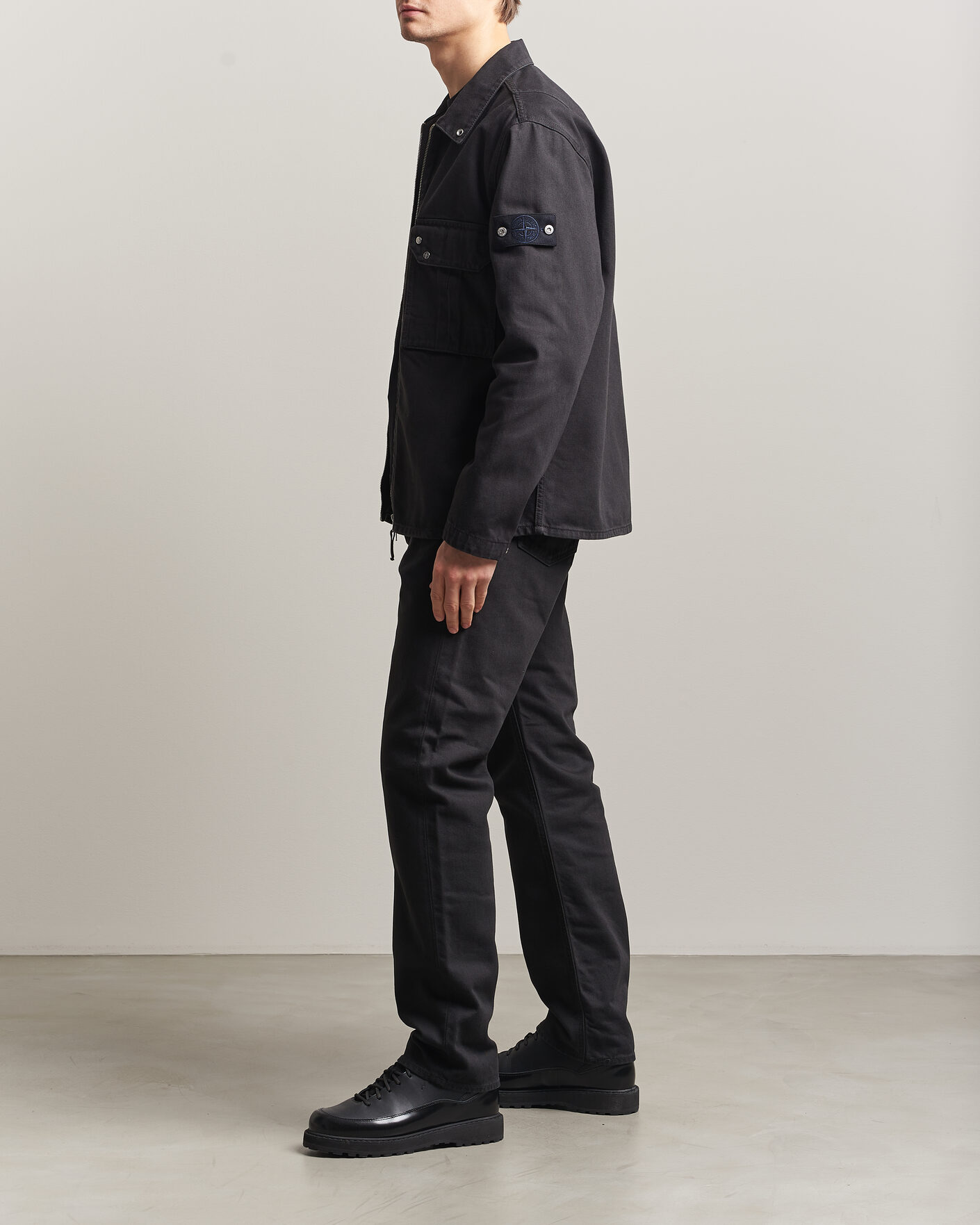 Herren | Jacken | Stone Island | Denim Zip Overshirt Black