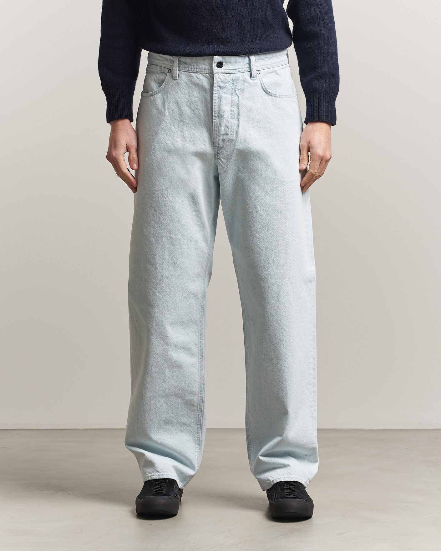 Herren | Jeans | Stone Island | Loose Fit Denim Jeans Blue Extra Bleach