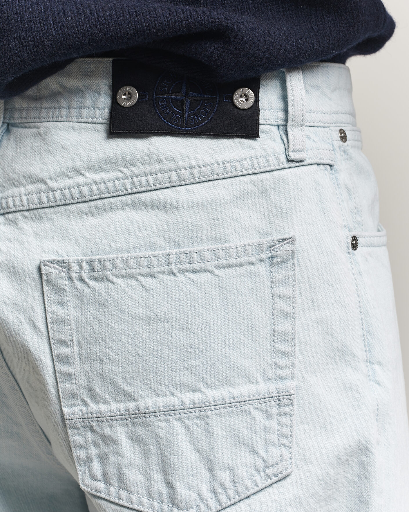 Herren | Hemden | Stone Island | Loose Fit Denim Jeans Blue Extra Bleach