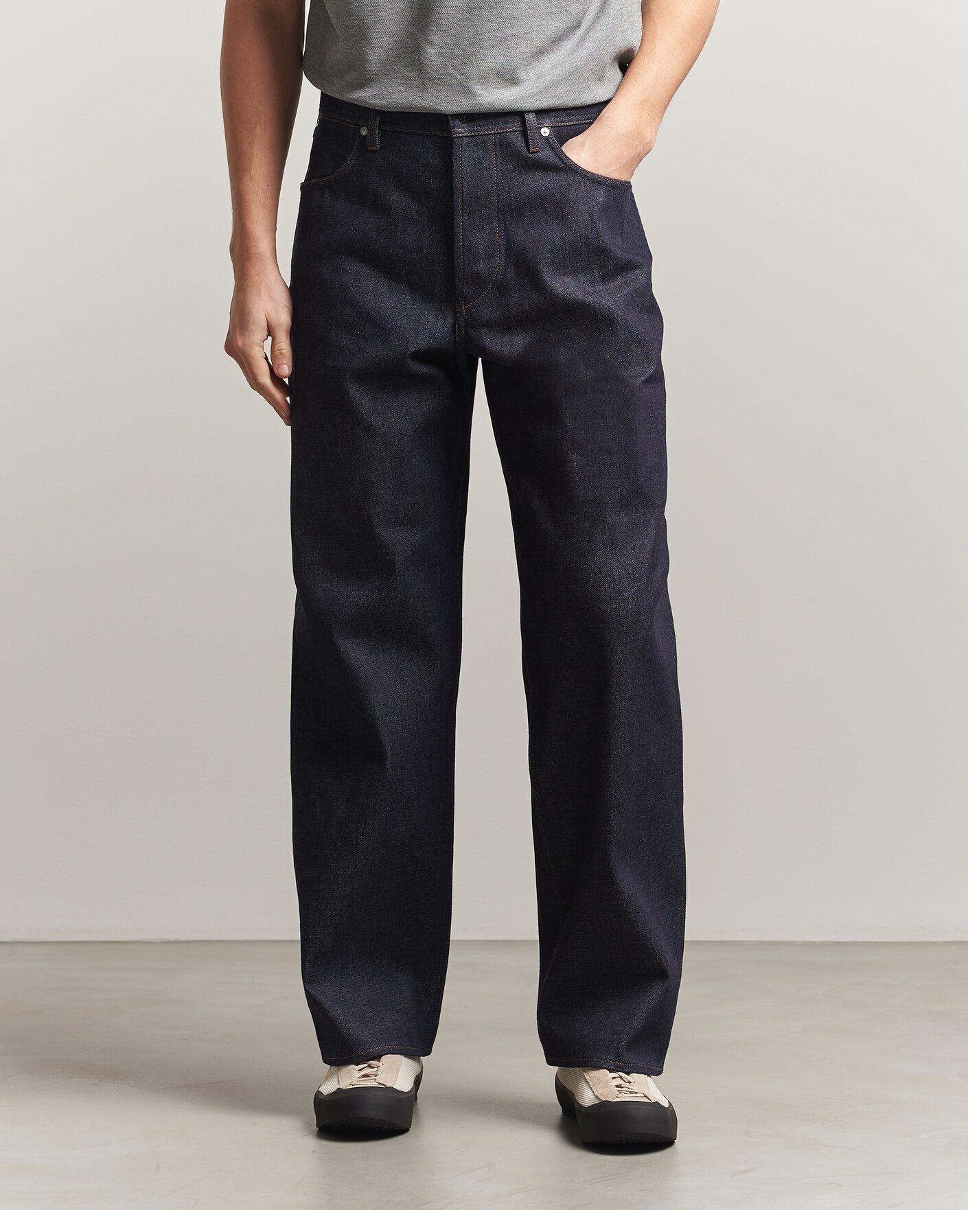 Herren | Jeans | Stone Island | Loose Fit Denim Jeans Blue Raw