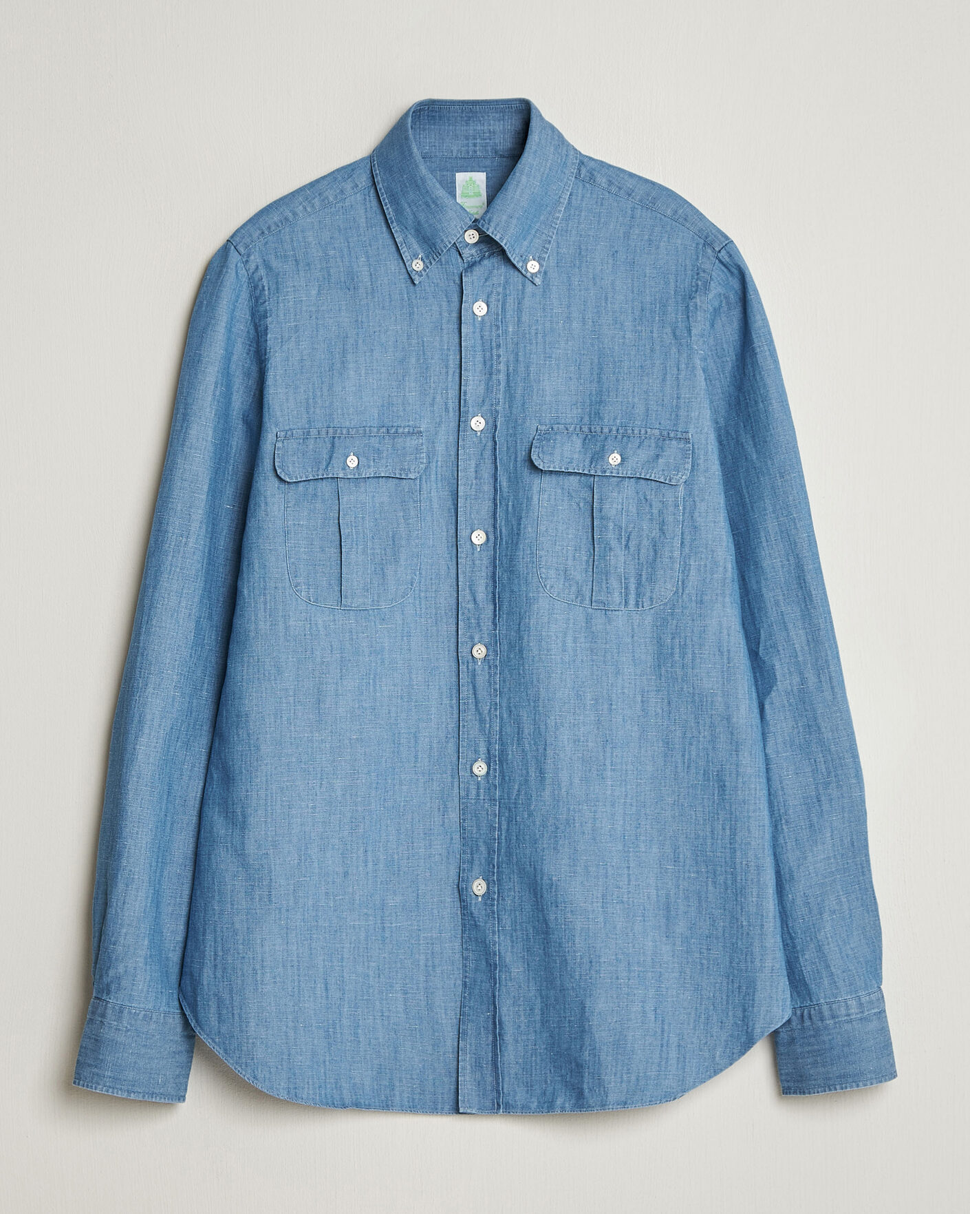 Herren | Hemden | Finamore Napoli | Double Pocket Overshirt Light Blue