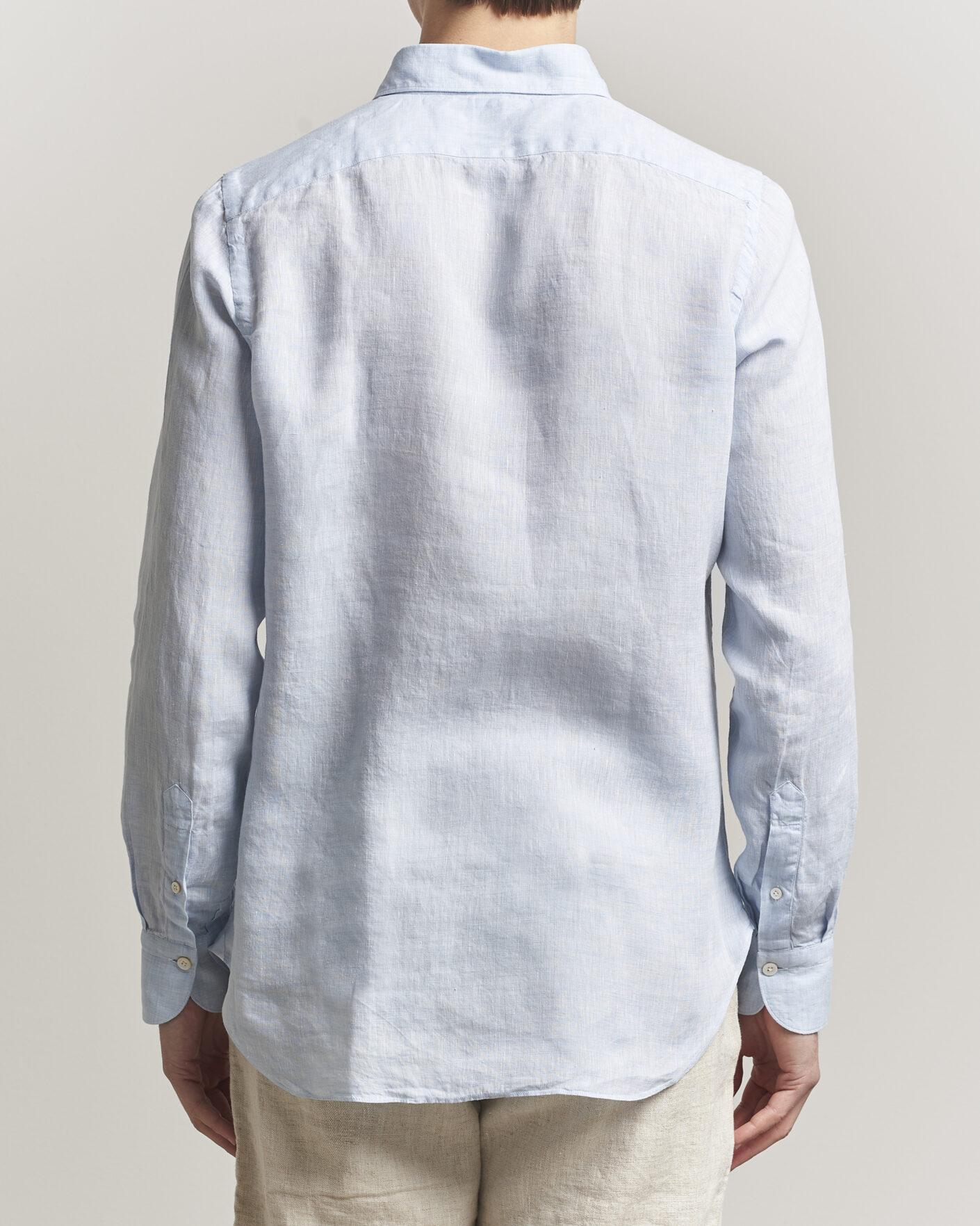 Herren | Hemden | Finamore Napoli | Gaeta Linen Shirt Light Blue