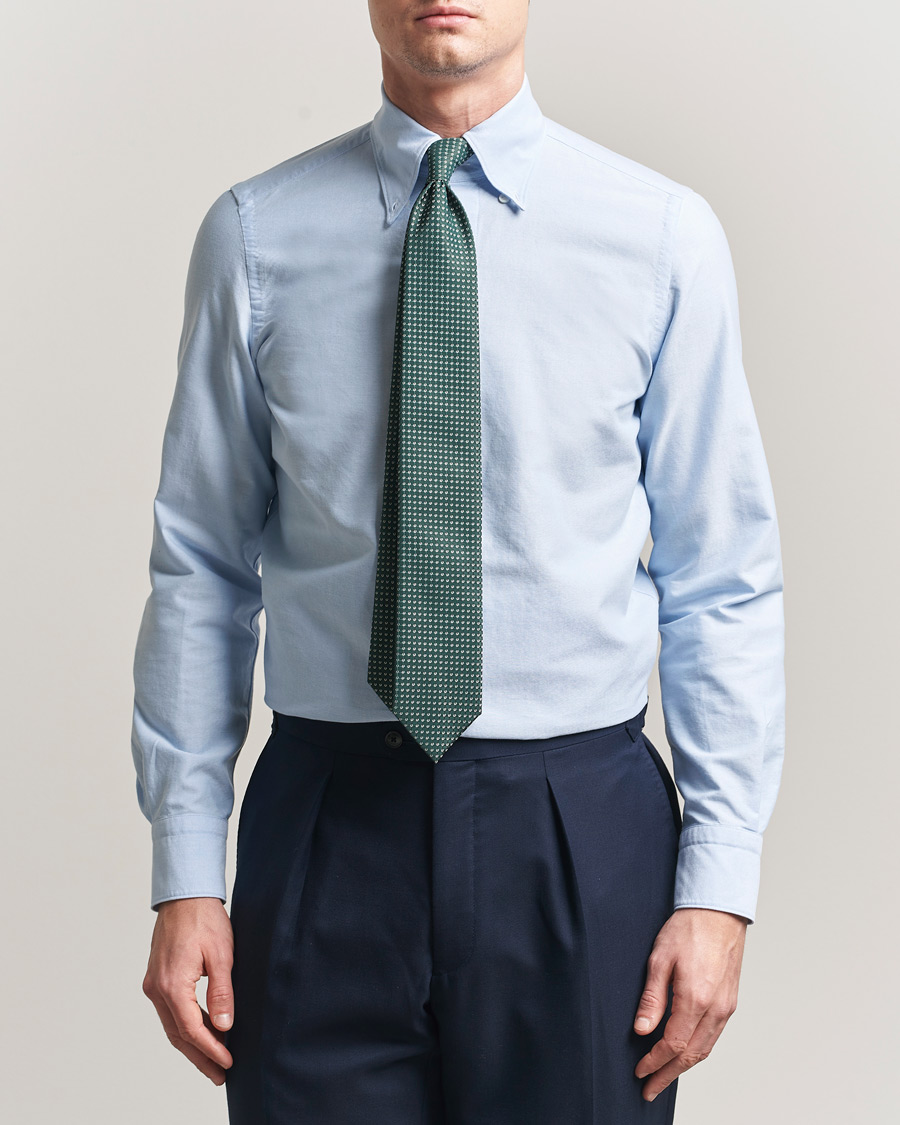 Herren | Hemden | Finamore Napoli | Gaeta Oxford Button Down Shirt Light Blue