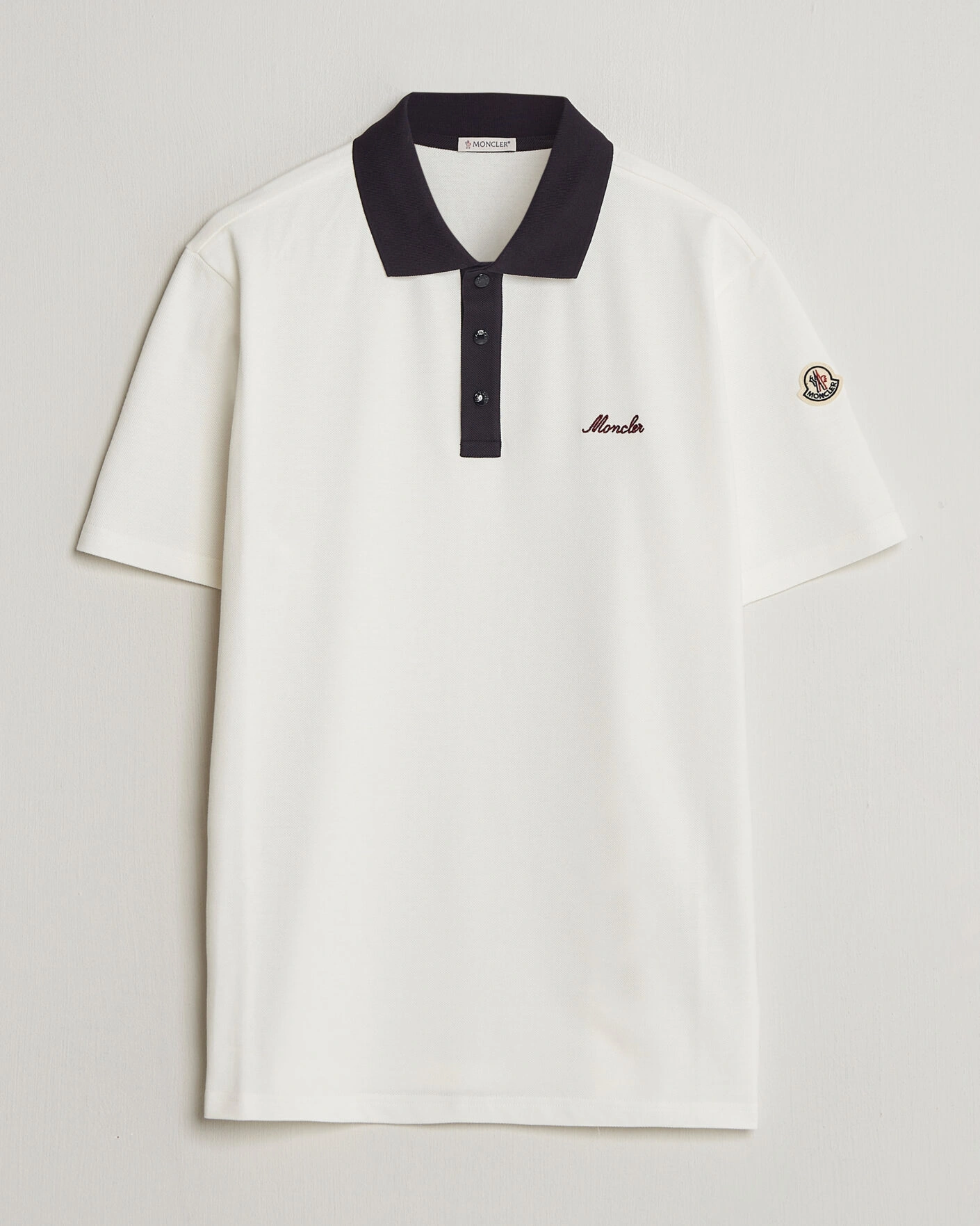 Herren | Poloshirts | Moncler | Signature Logo Polo Off White