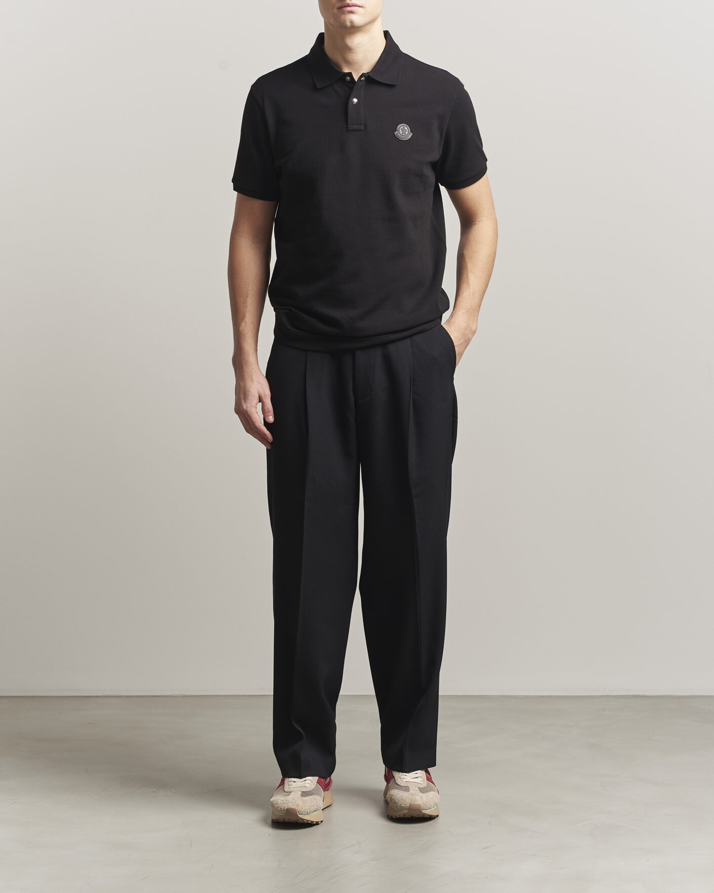 Herren | Poloshirts | Moncler | Luxury Logo Polo Black