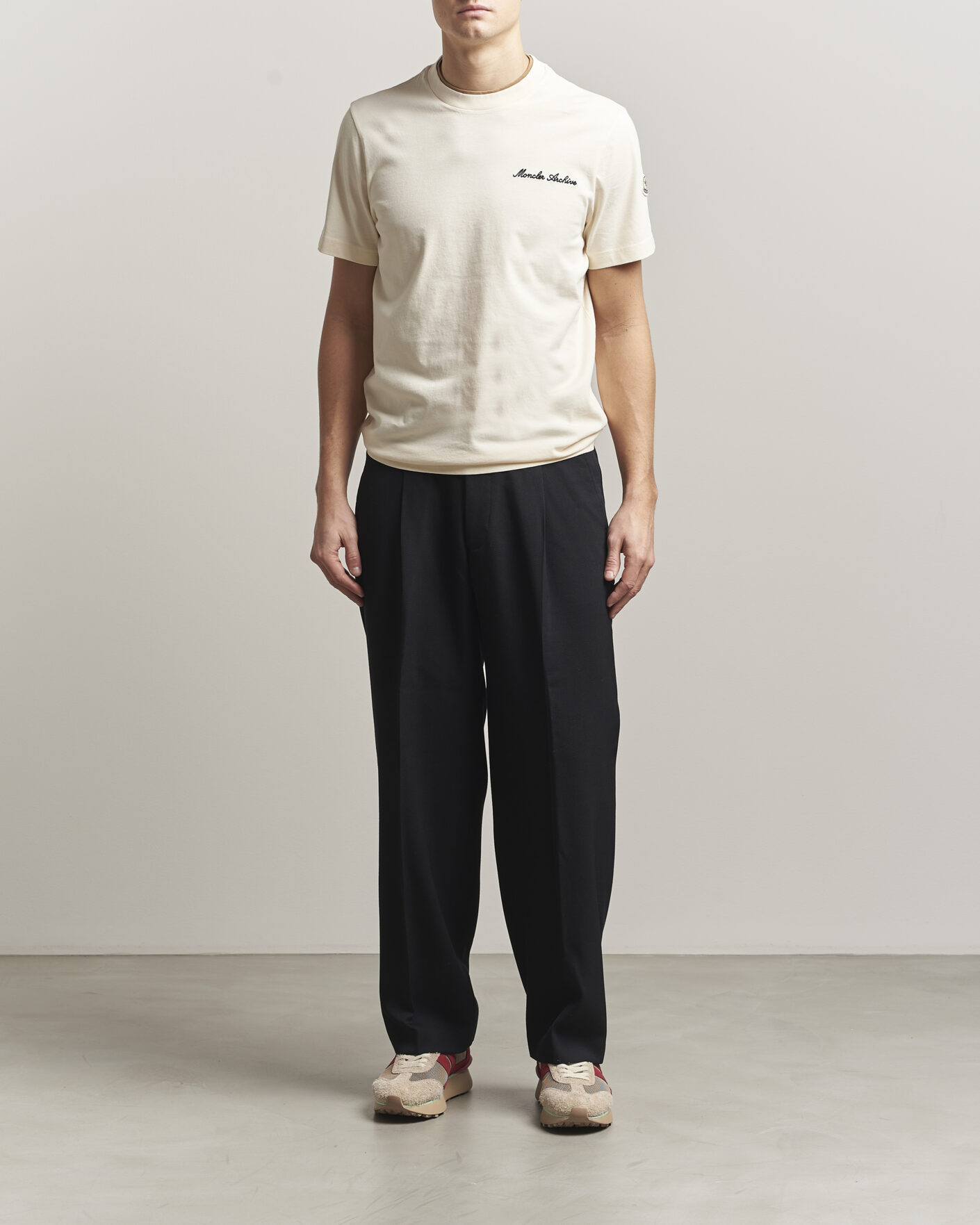 Herren | T-Shirts | Moncler | Signature Logo T-Shirt Off White