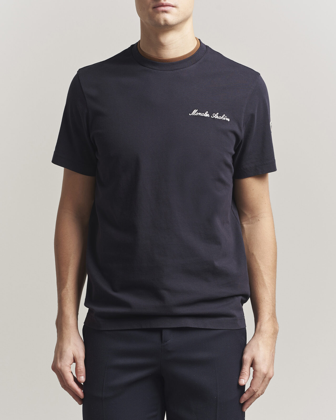 Herren | T-Shirts | Moncler | Signature Logo T-Shirt Navy