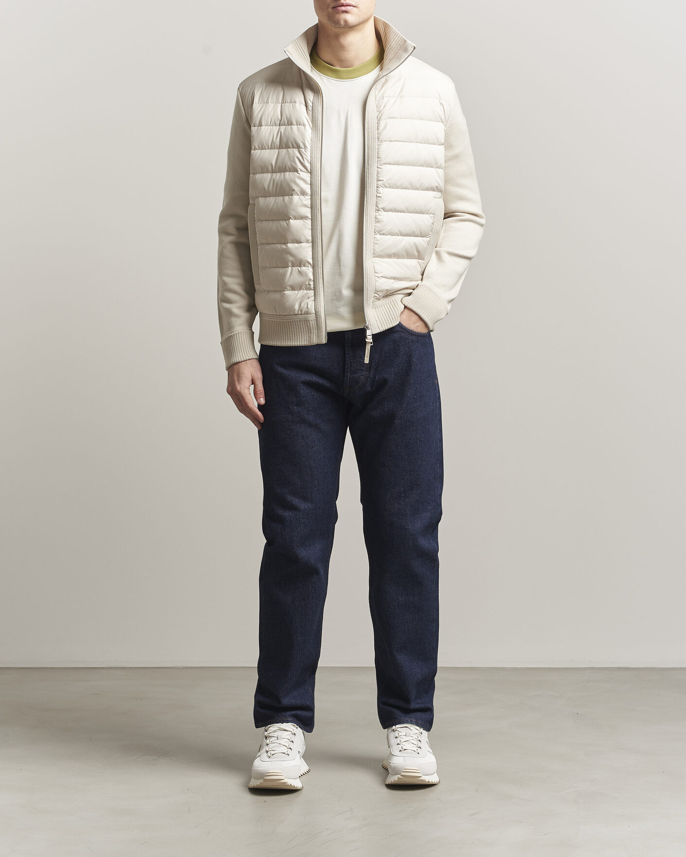 Herren | Jacken | Moncler | Luxury Hybrid Zip Cardigan Off White