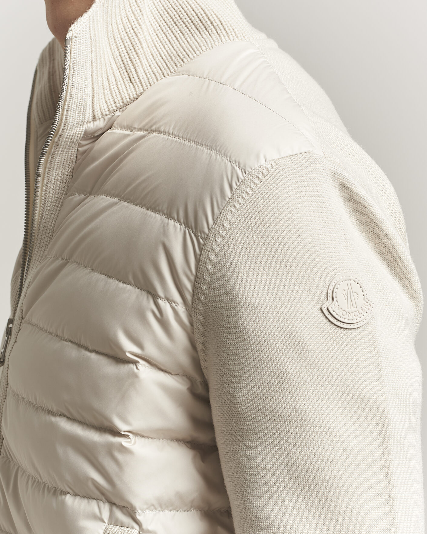 Herren | Jacken | Moncler | Luxury Hybrid Zip Cardigan Off White
