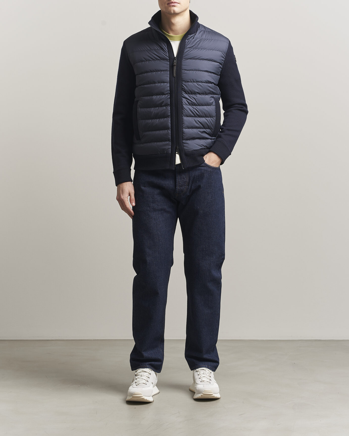 Herren | Jacken | Moncler | Luxury Hybrid Zip Cardigan Navy