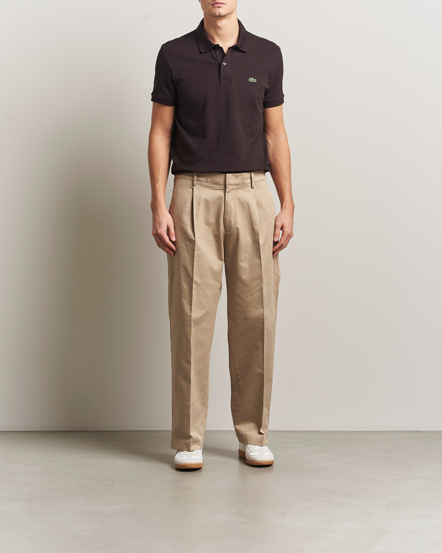 Herren | Poloshirts | Lacoste | Slim Fit Polo Piké Buffle Brown