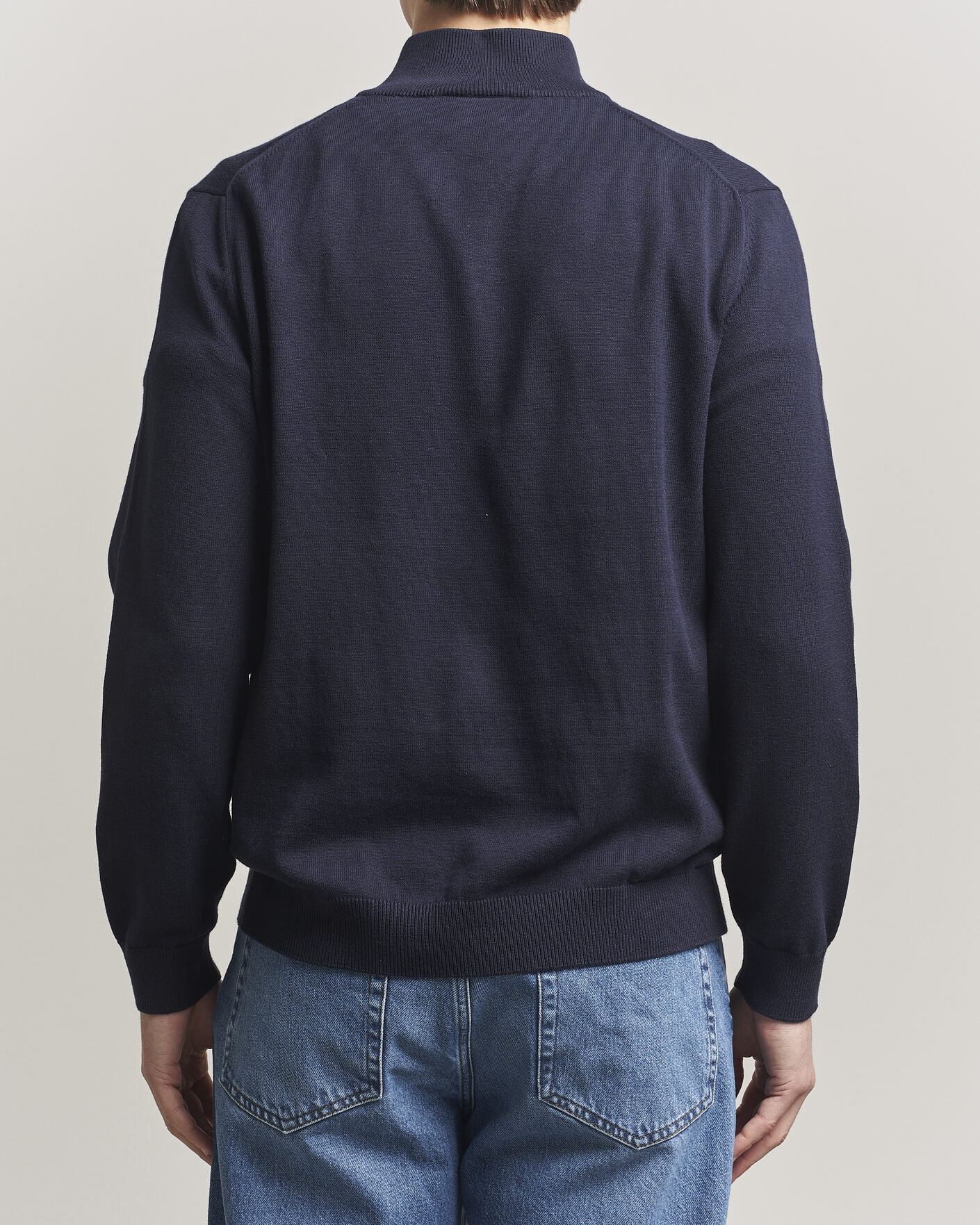 Herren | Pullover | Lacoste | Cotton Knitted Half Zip Navy Blue