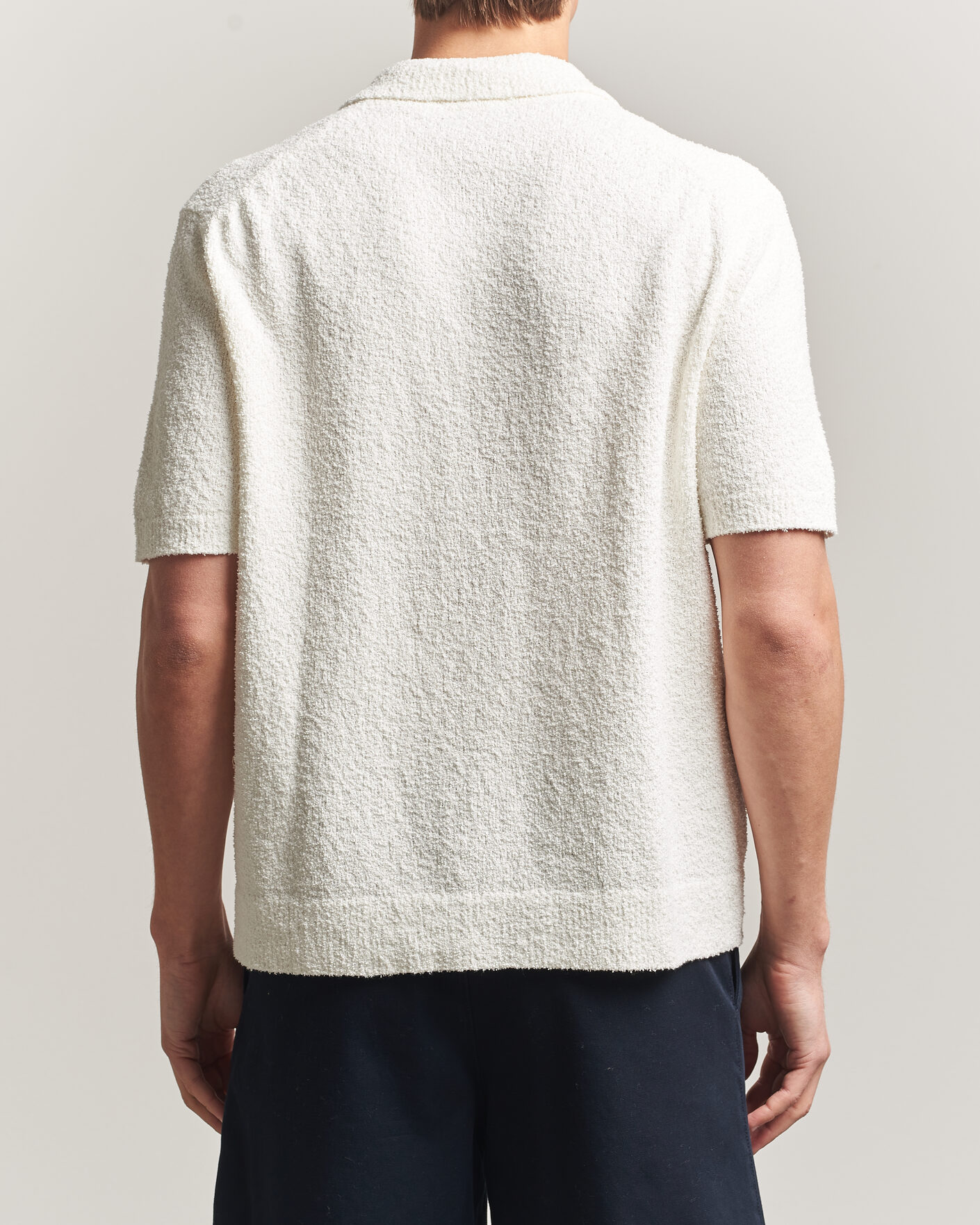 Herren | Poloshirts | Lacoste | Cotton Bouclé Open Collar Polo Flour