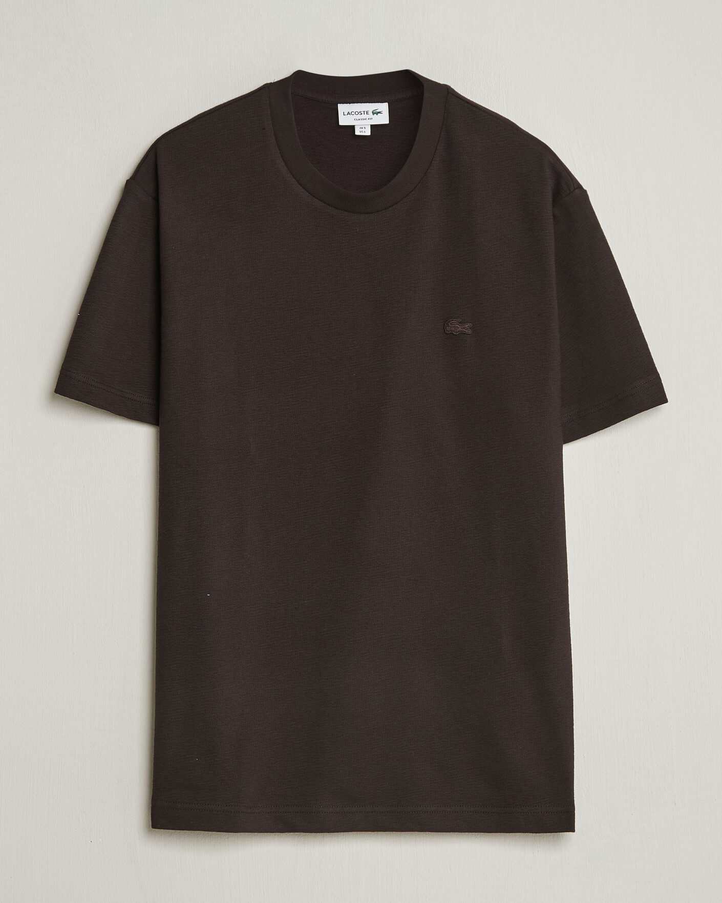 Herren | T-Shirts | Lacoste | Textured Cotton T-Shirt Buffalo Brown