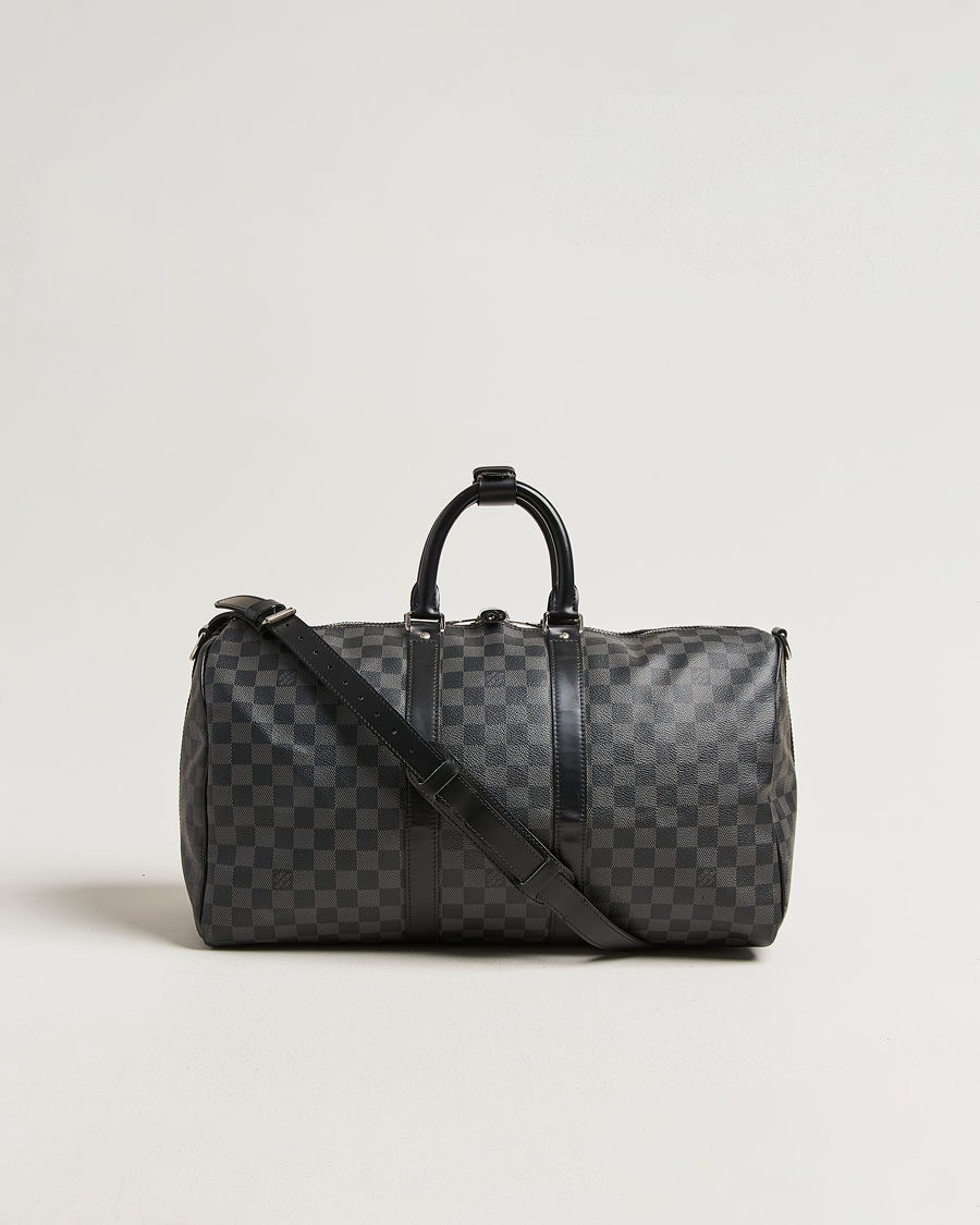 Herren | Pre-Owned & Vintage Bags | Louis Vuitton Pre-Owned | Keepall Bandouliére 45 Damier Graphite