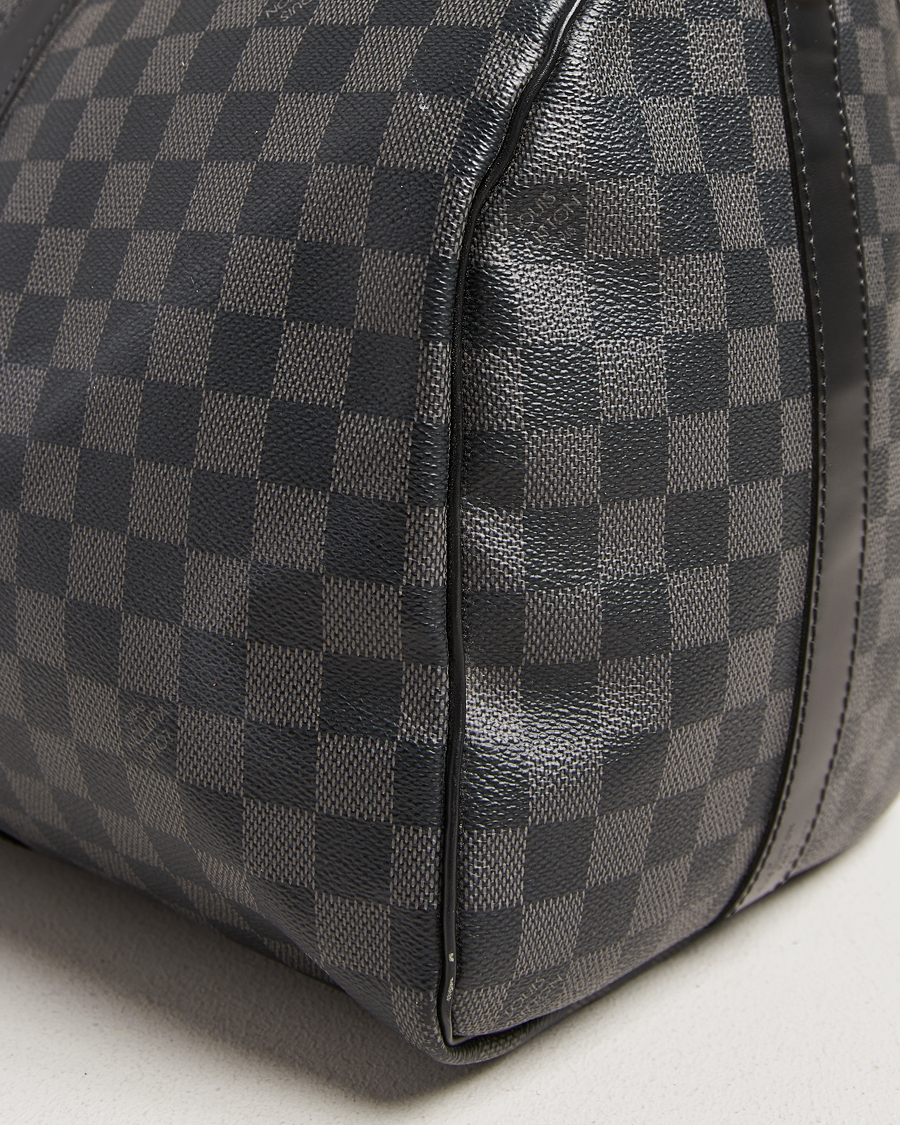 Herren | Pre-Owned & Vintage Bags | Louis Vuitton Pre-Owned | Keepall Bandouliére 45 Damier Graphite