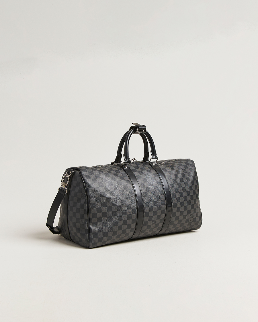 Herren | Pre-Owned & Vintage Bags | Louis Vuitton Pre-Owned | Keepall Bandouliére 45 Damier Graphite