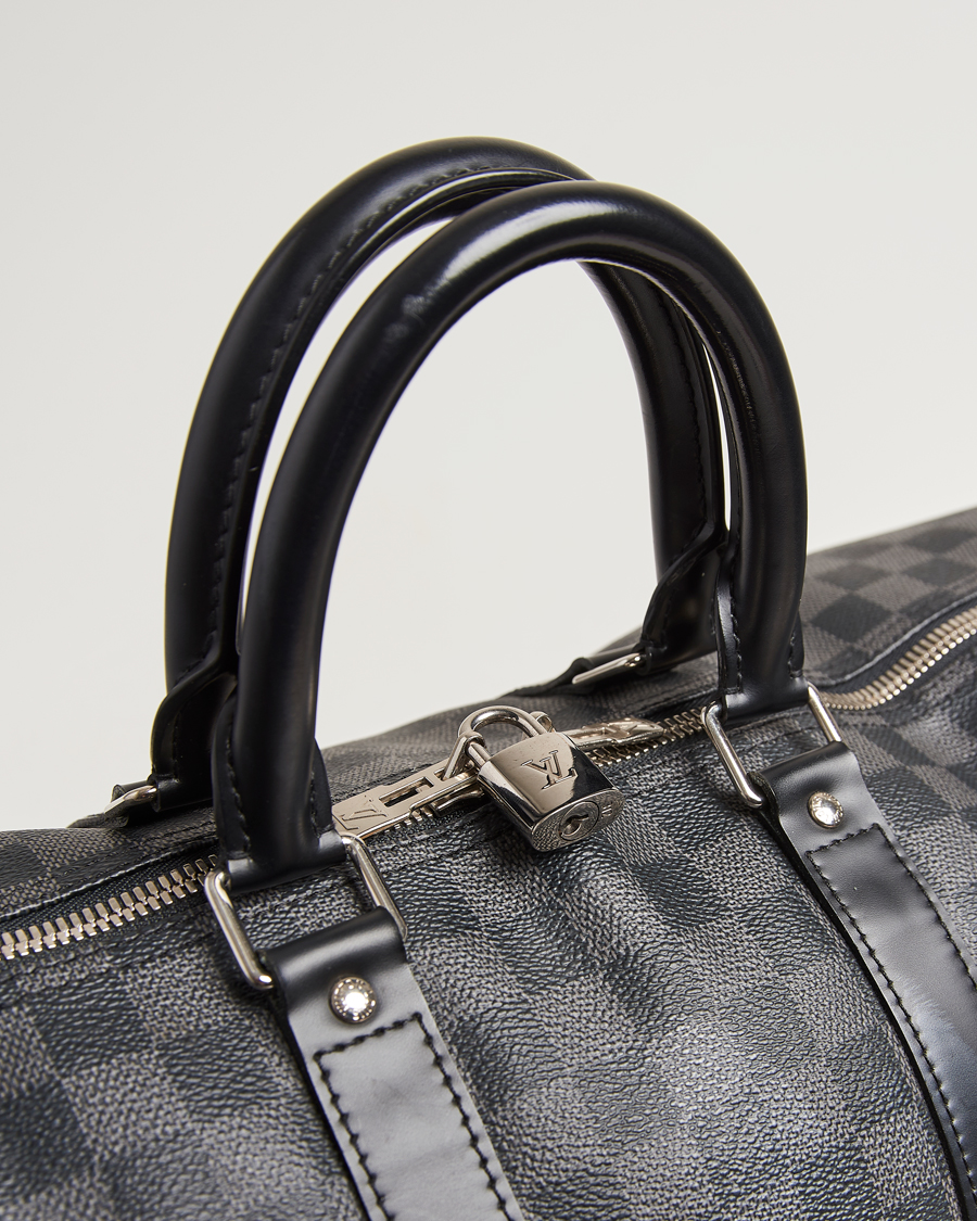 Herren | Pre-Owned & Vintage Bags | Louis Vuitton Pre-Owned | Keepall Bandouliére 45 Damier Graphite