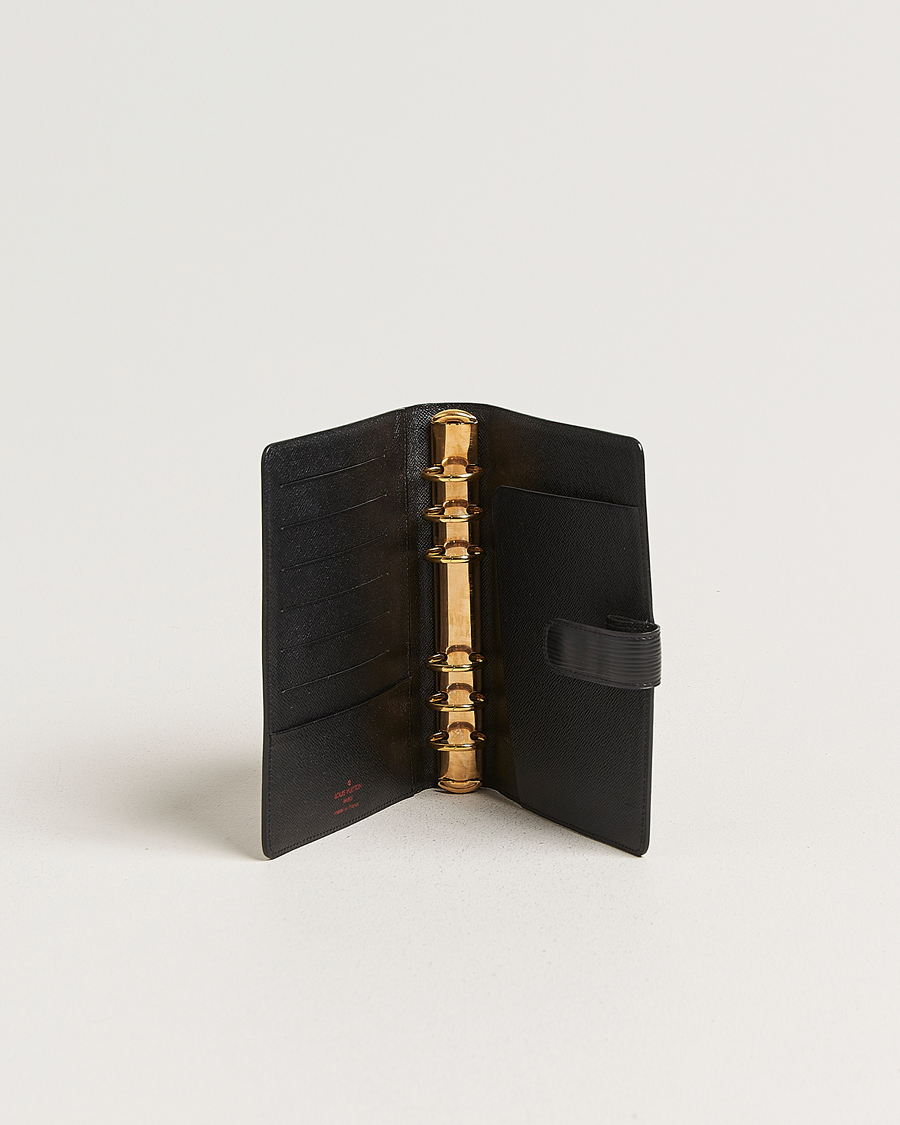 Herren | Pre-Owned & Vintage Bags | Louis Vuitton Pre-Owned | Medium Ring Agenda Cover Epi Leather Black