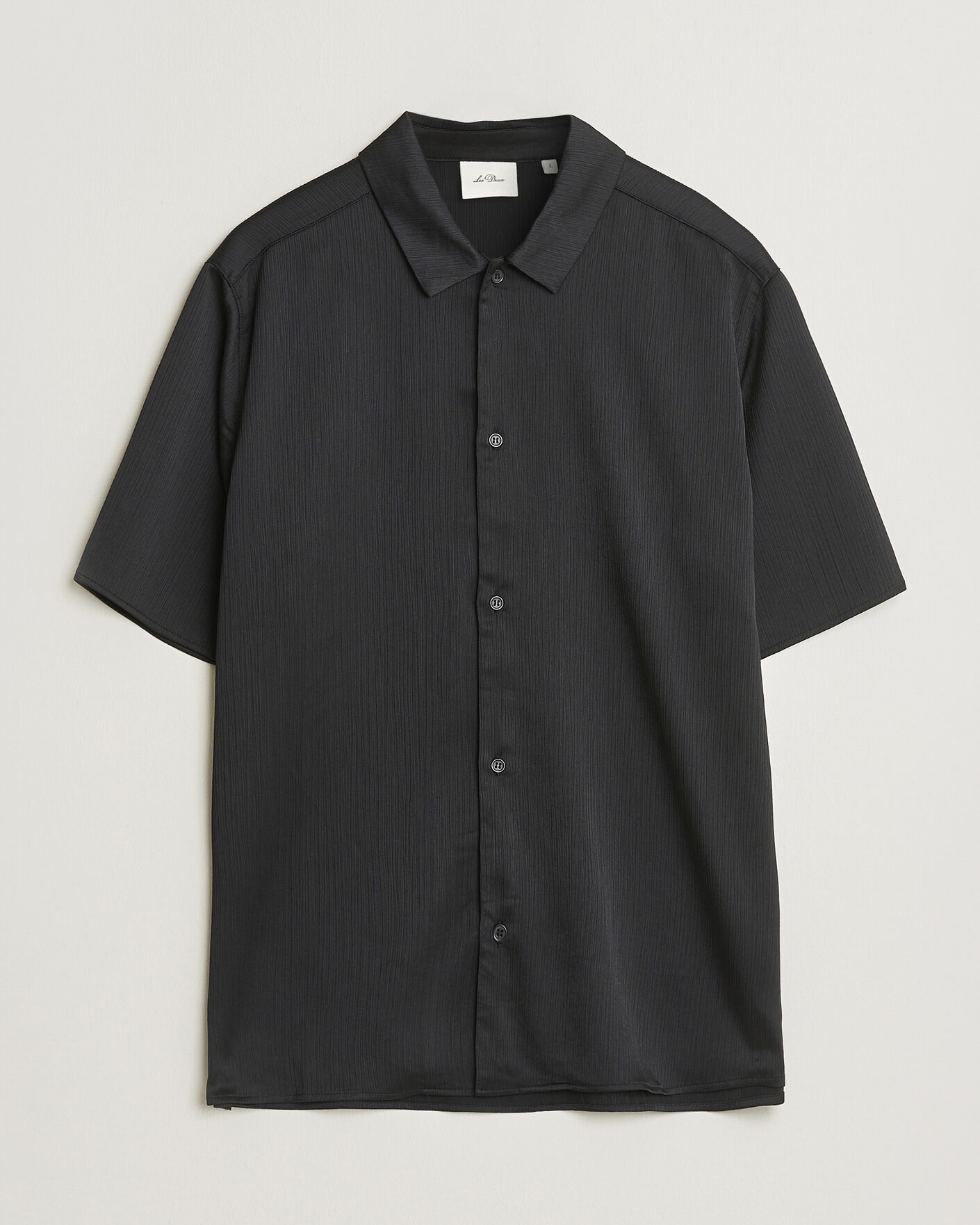 Herren | Hemden | LES DEUX | Hector Plissé Short Sleeve Shirt Black