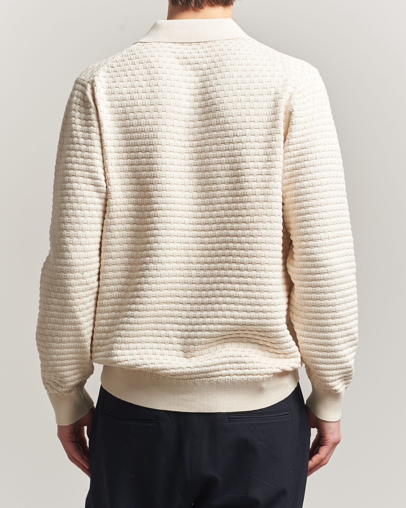 Herren | Pullover | LES DEUX | Billy Weave Knitted Polo Light Ivory