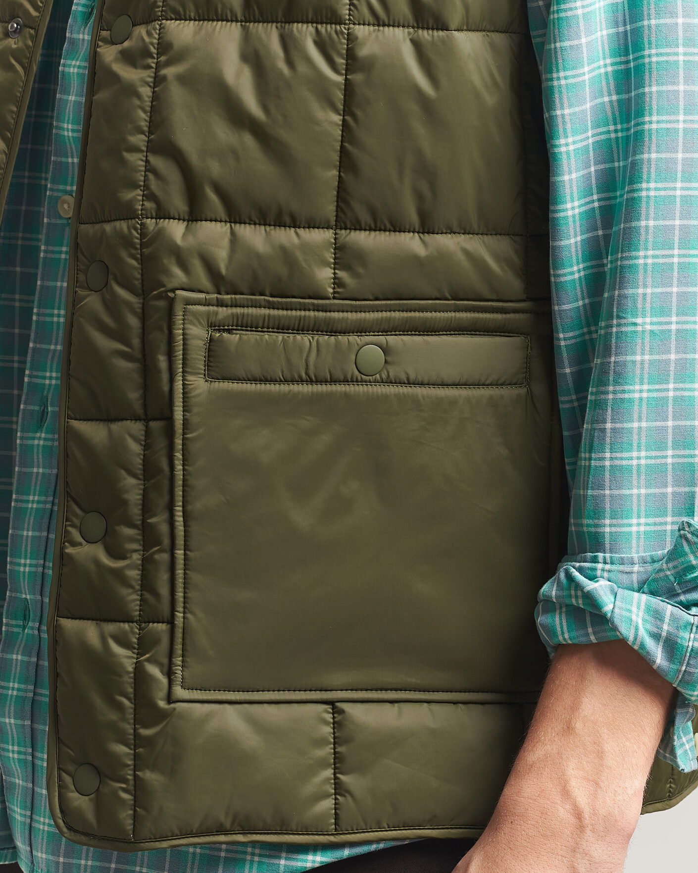 Herren | Westen | LES DEUX | Matt Quilted Vest Olive Night