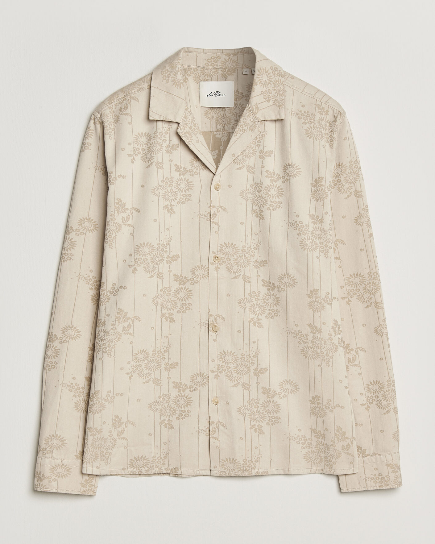 Herren | Hemden | LES DEUX | Jasper Flower Jaquard Shirt Oyster Grey/White