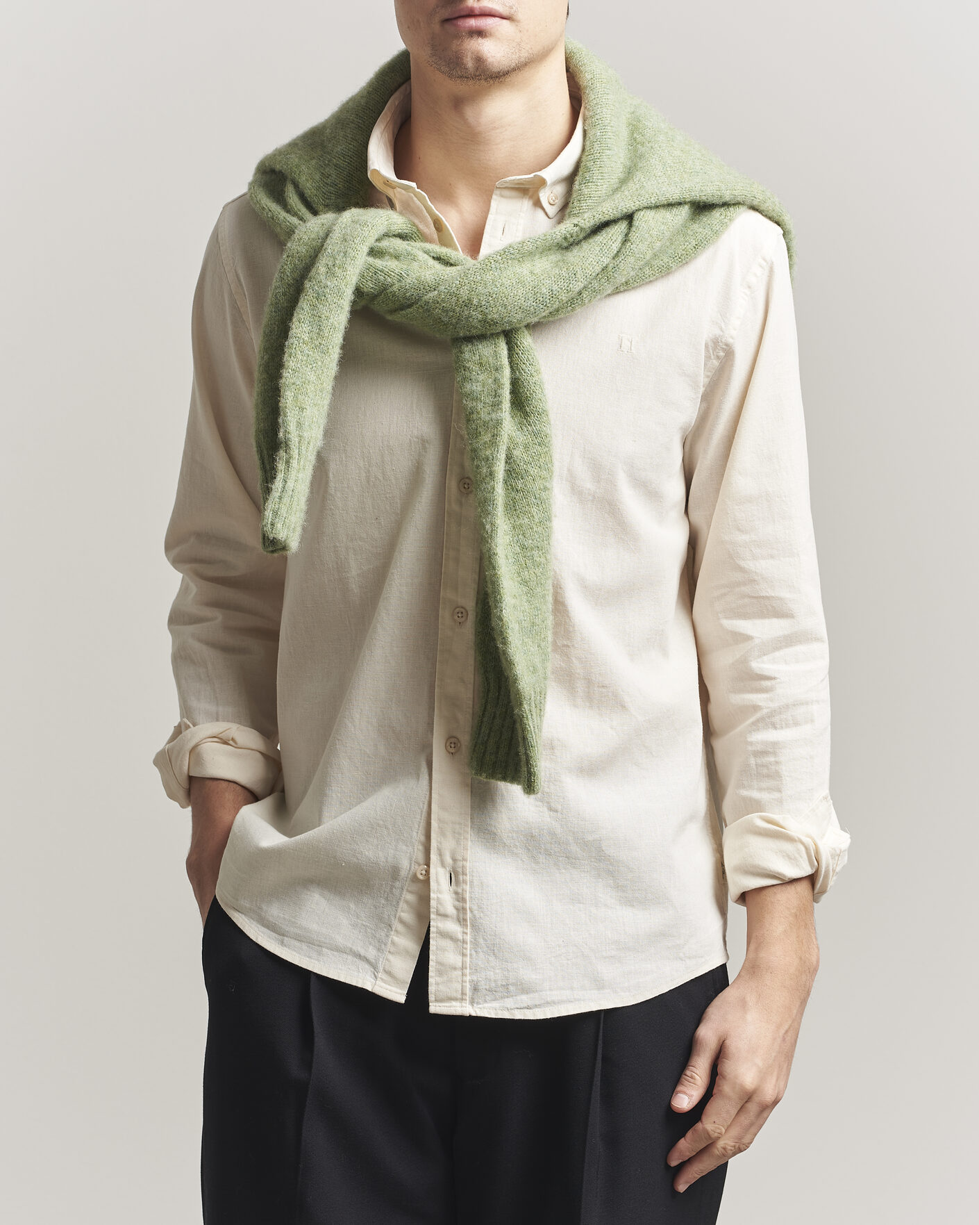 Herren | Hemden | LES DEUX | Konrad Cotton/Linen Shirt Eggnog White