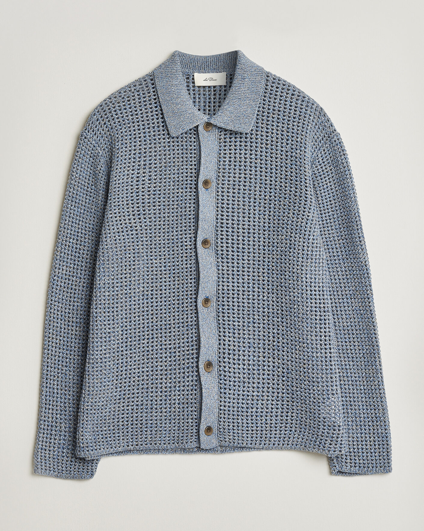 Herren | Pullover | LES DEUX | Gerald Knitted Shirt Dark Denim Blue