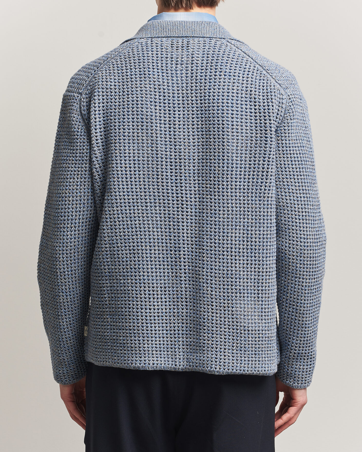 Herren | Pullover | LES DEUX | Gerald Knitted Shirt Dark Denim Blue