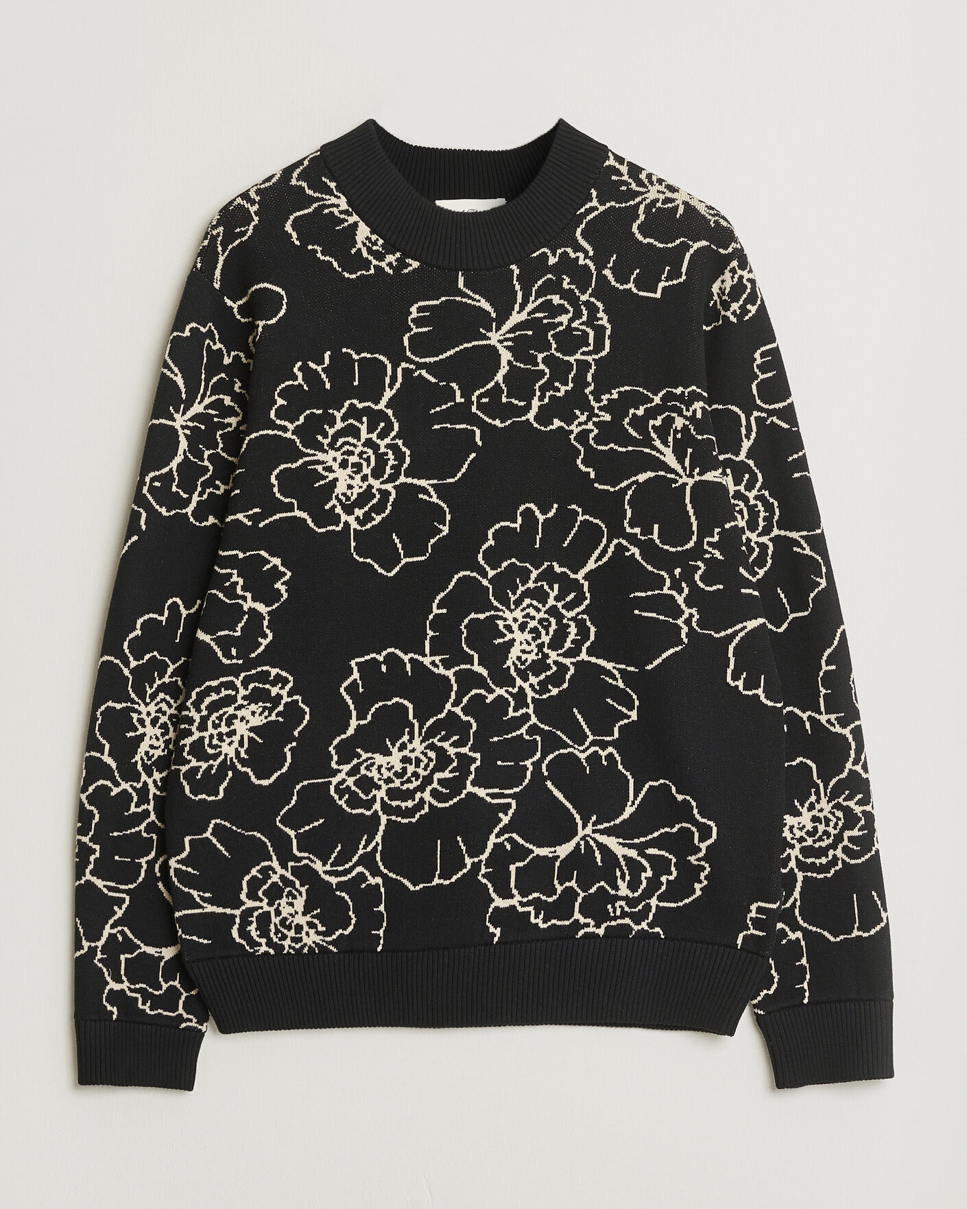 Herren | Pullover | LES DEUX | Gaston Poppy Jaquard Knit Black
