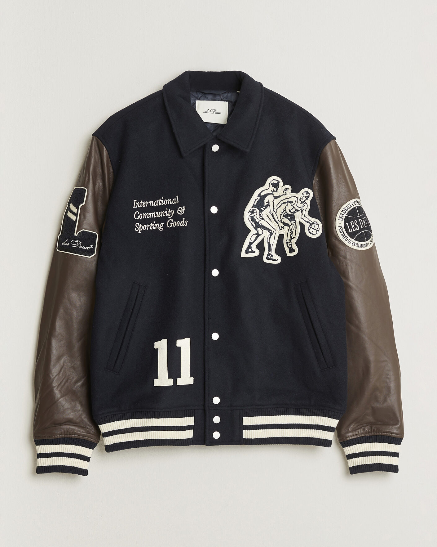 Herren | Jacken | LES DEUX | Basket Varsity Wool Jacket Dark Navy