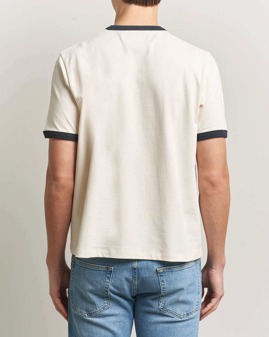 Herren | T-Shirts | Jeanerica | Ringer Crew Neck T-Shirt Off White