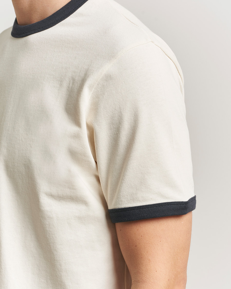 Herren | T-Shirts | Jeanerica | Ringer Crew Neck T-Shirt Off White