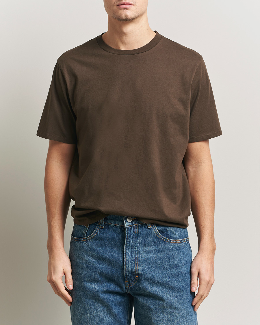 Herren | T-Shirts | Jeanerica | Delon Crew Neck T-Shirt Brown