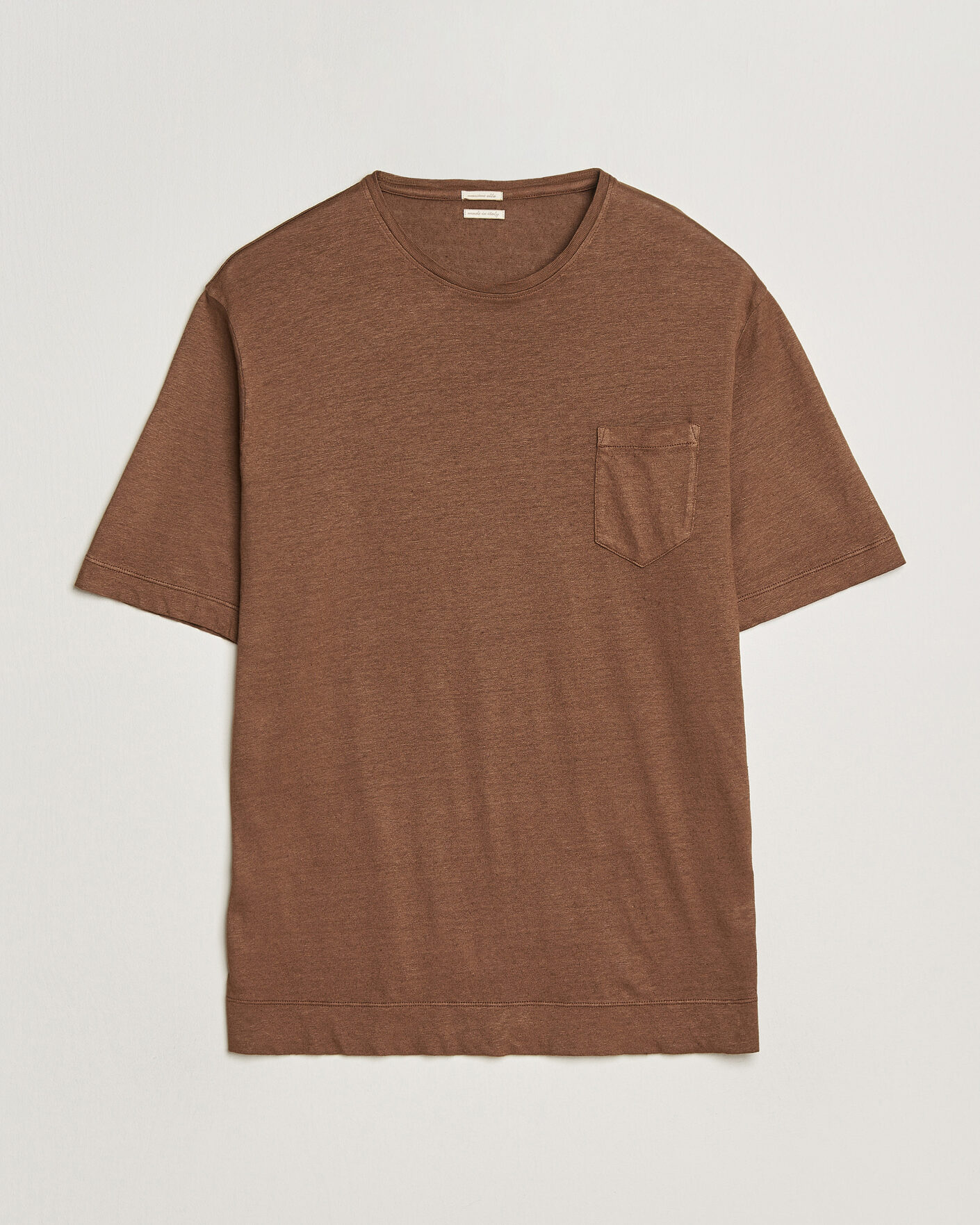 Herren | T-Shirts | Massimo Alba | Panarea Cotton/Linen T-Shirt Wood