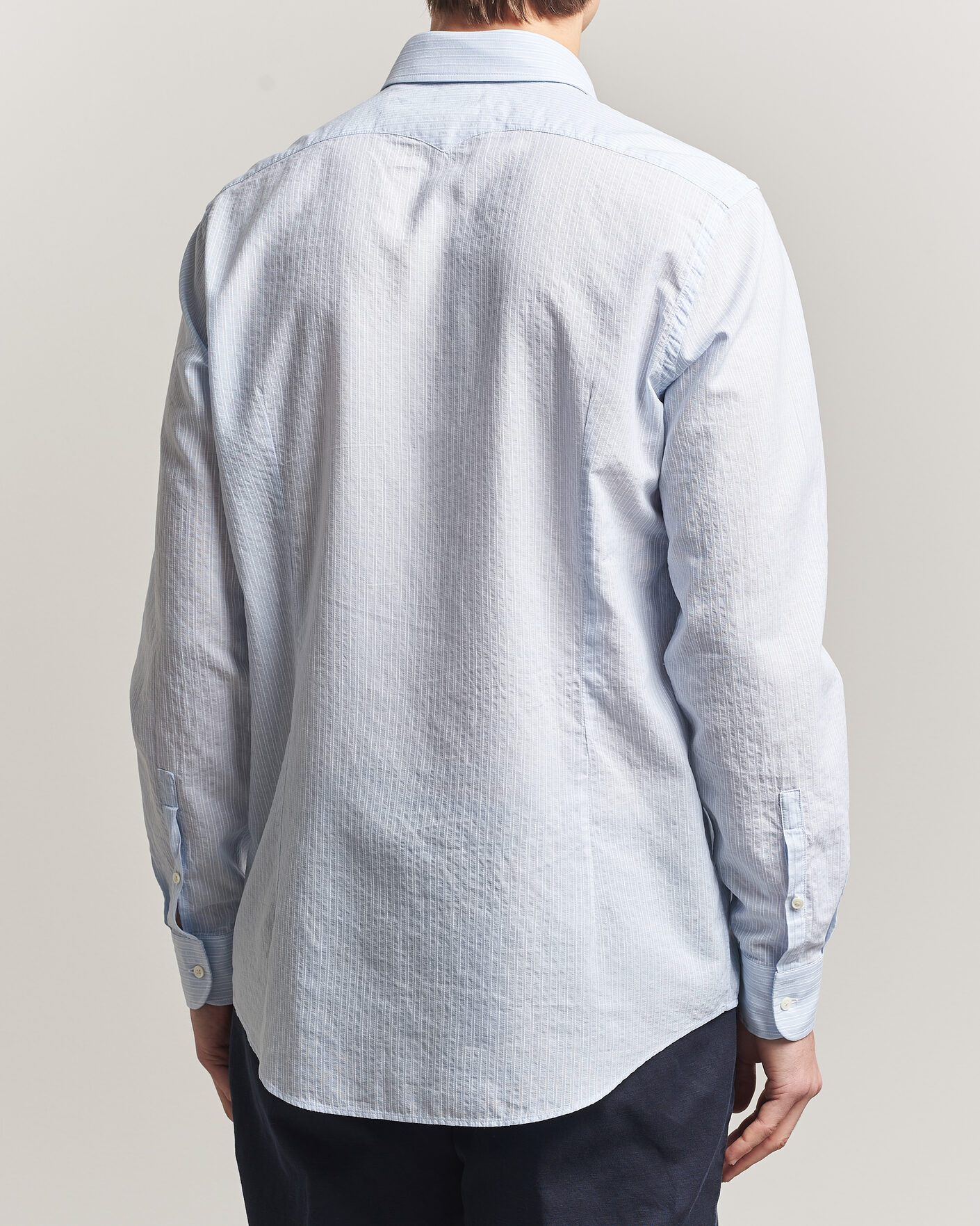Herren | Hemden | Massimo Alba | Genova Striped Shirt Sky Blue