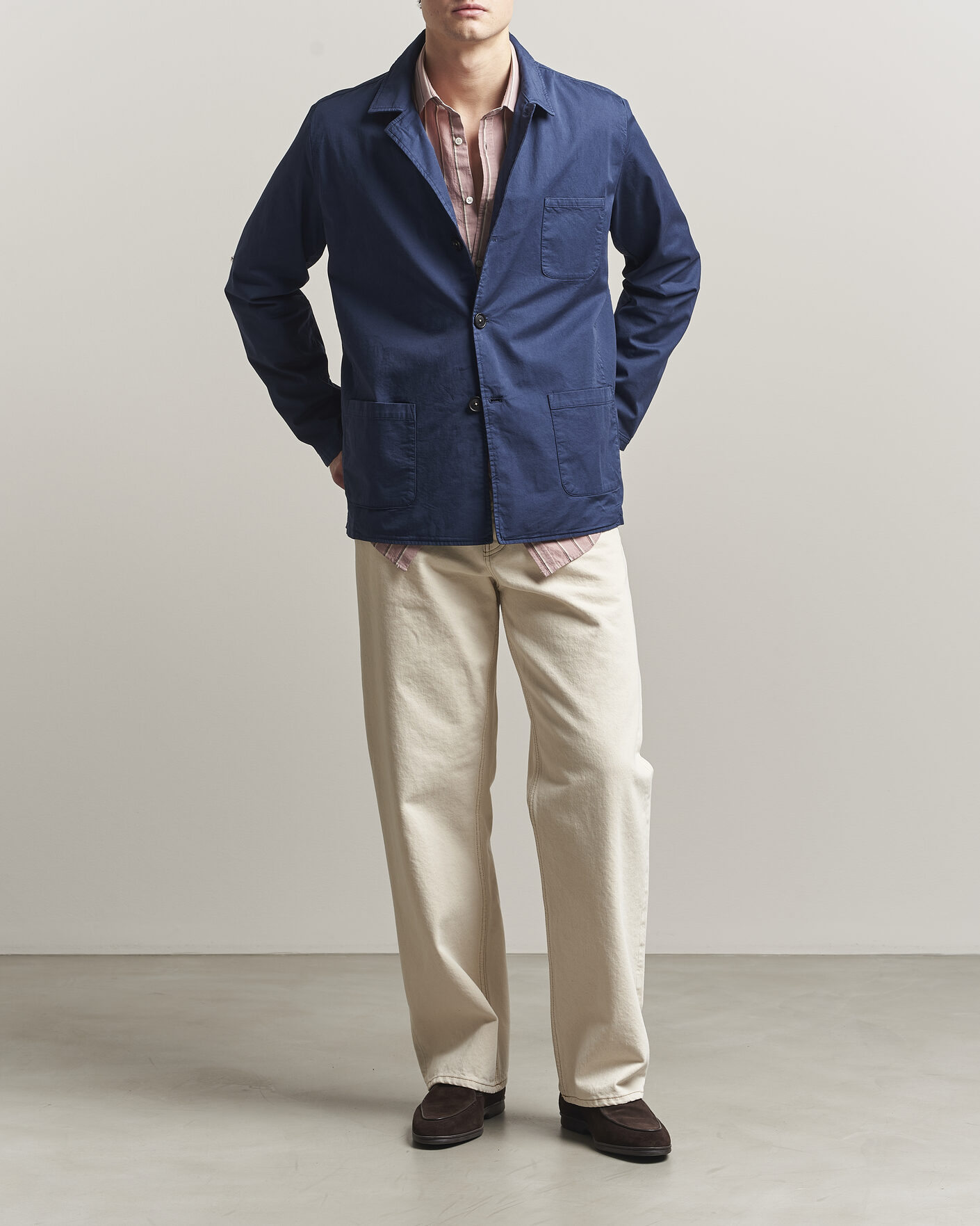 Herren | Jacken | Massimo Alba | Florida Cotton Shirt Jacket Midnight Blue