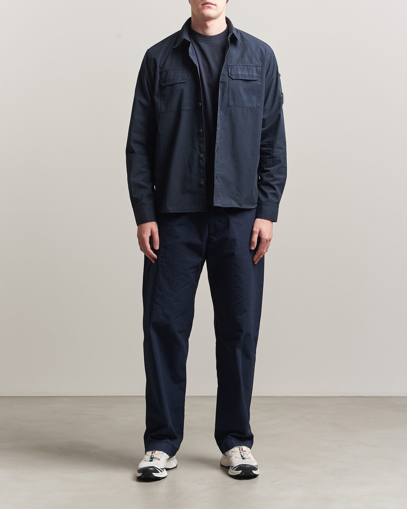 Herren | Hemden | C.P. Company | Organic Gabardine Pocket Shirt Navy