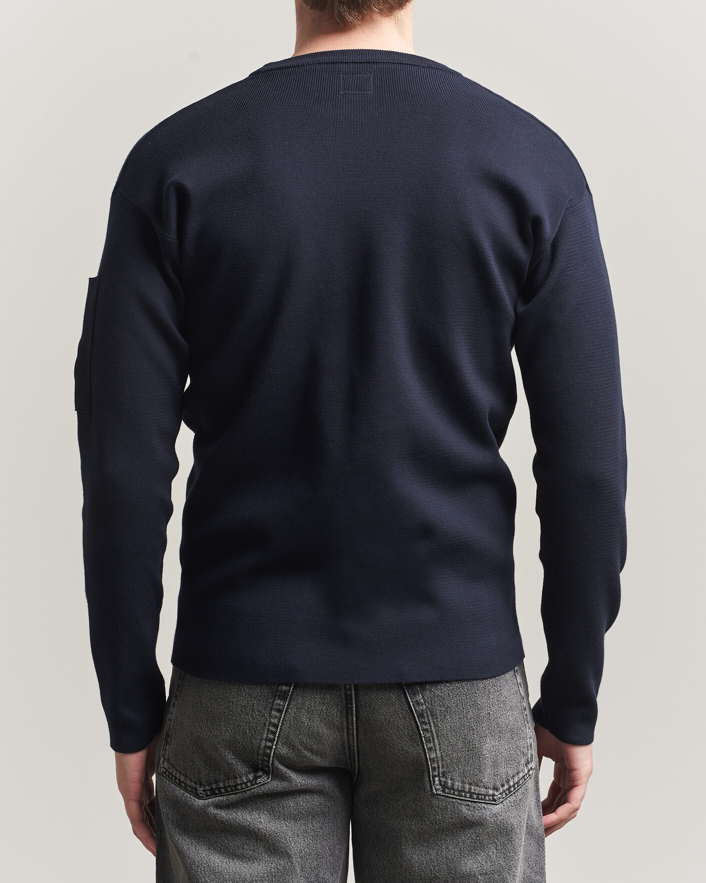 Herren | Pullover | C.P. Company | Sea Island Fine Knit Cotton Lens Crewneck Navy