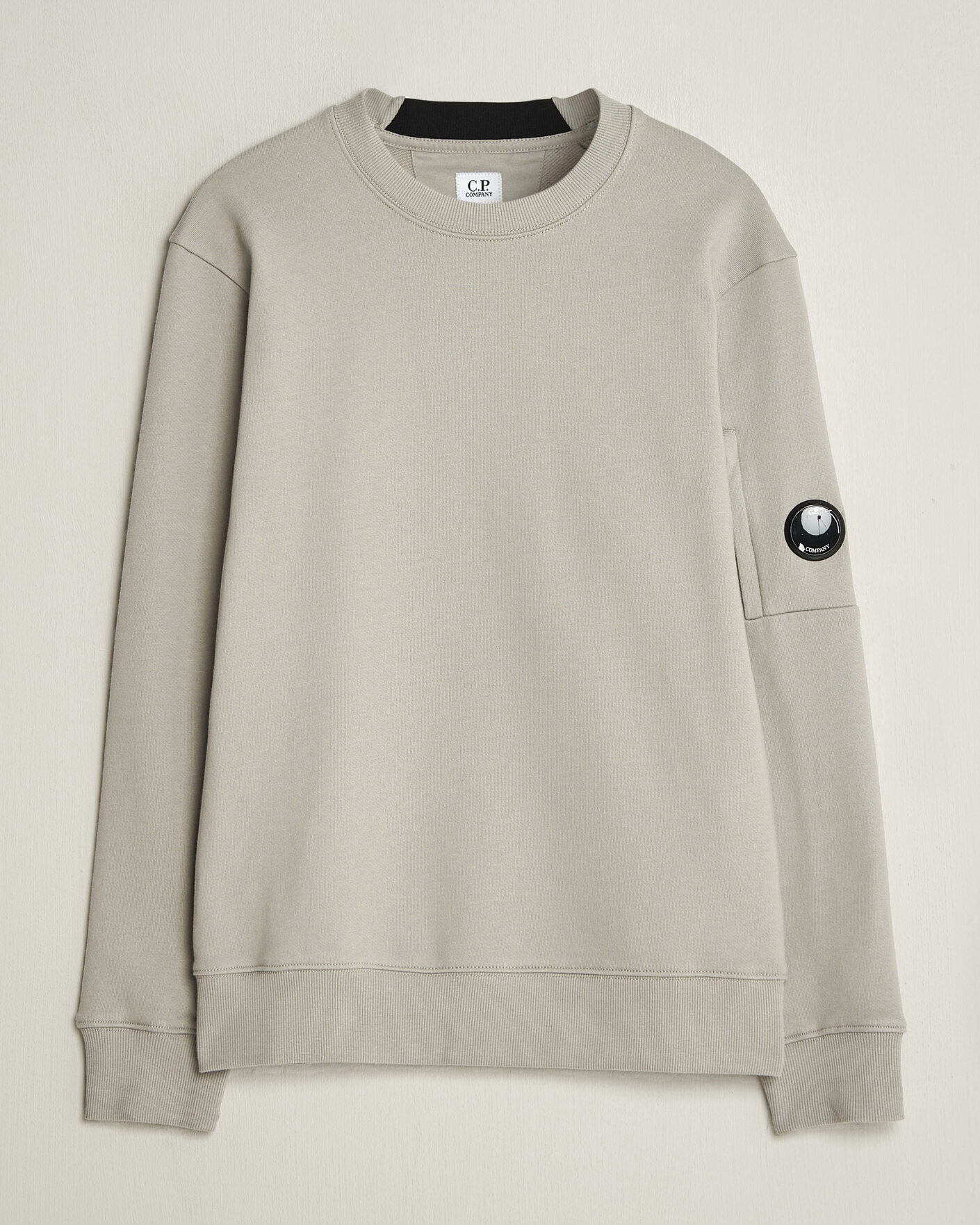 Herren | Pullover | C.P. Company | Diagonal Raised Fleece Lens Sweatshirt Light Grey