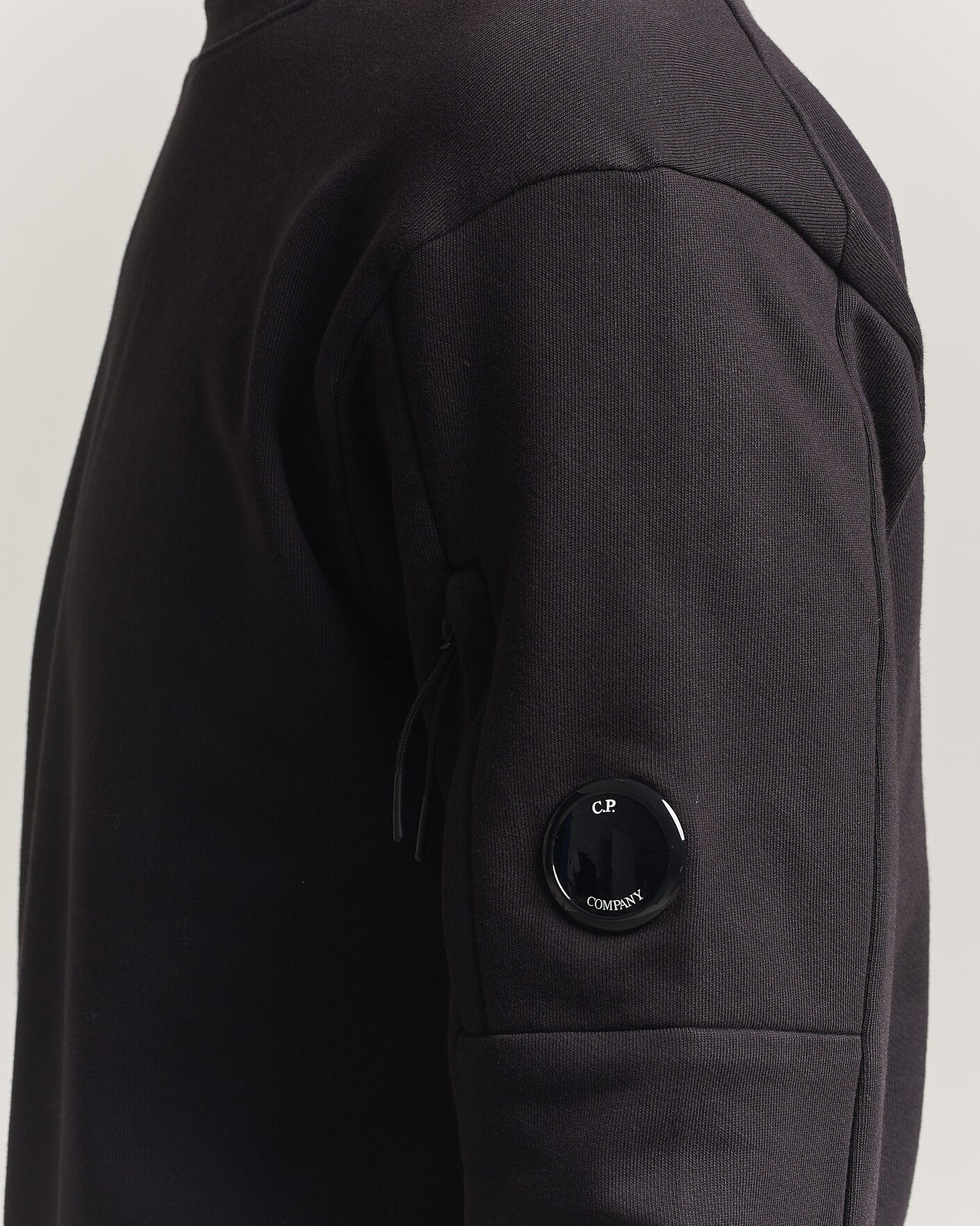 Herren | Pullover | C.P. Company | Diagonal Raised Fleece Lens Sweatshirt Black