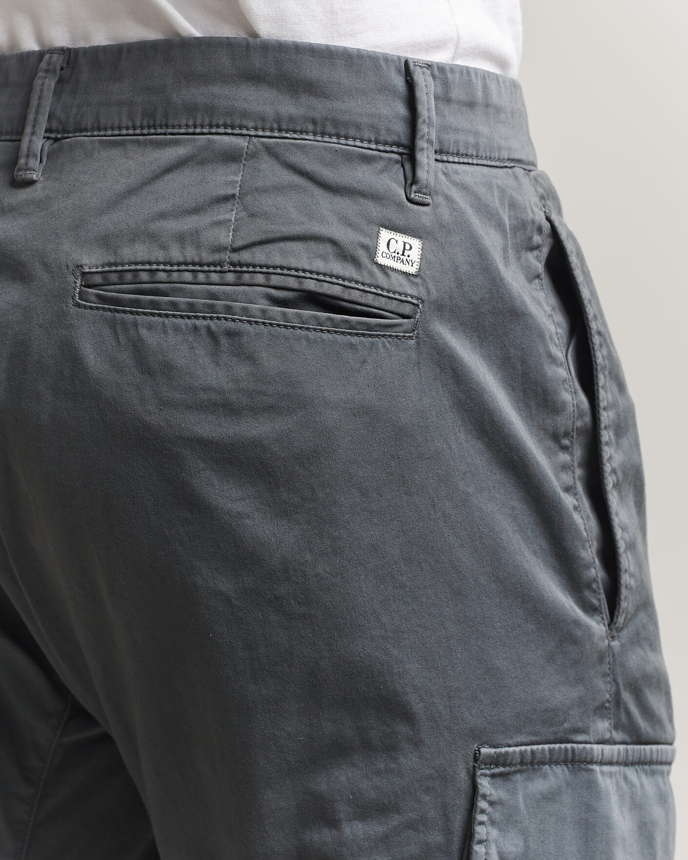 Herren | Hosen | C.P. Company | Satin Stretch Cargo Pants Dark Grey