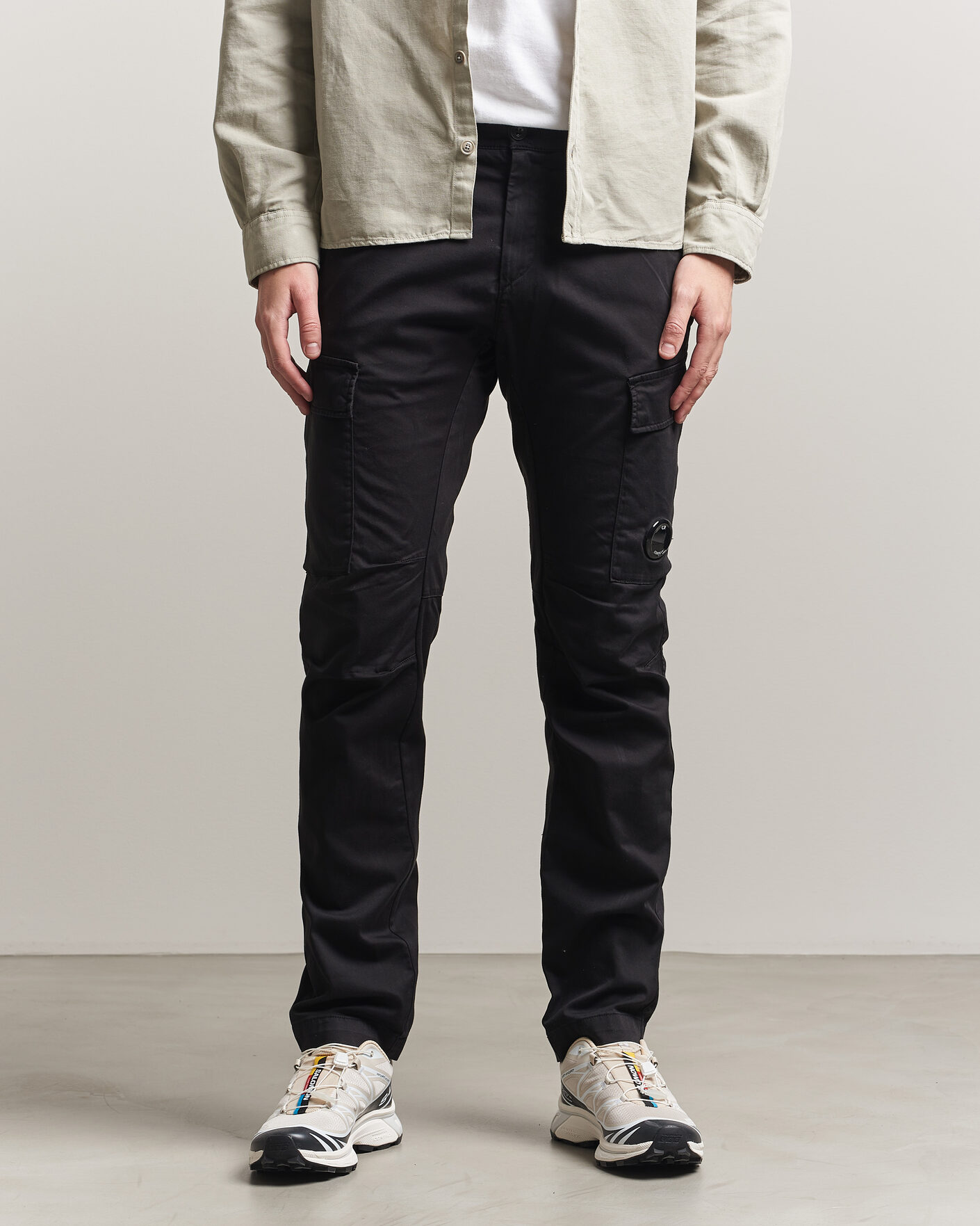 Herren | Hosen | C.P. Company | Satin Stretch Cargo Pants Black