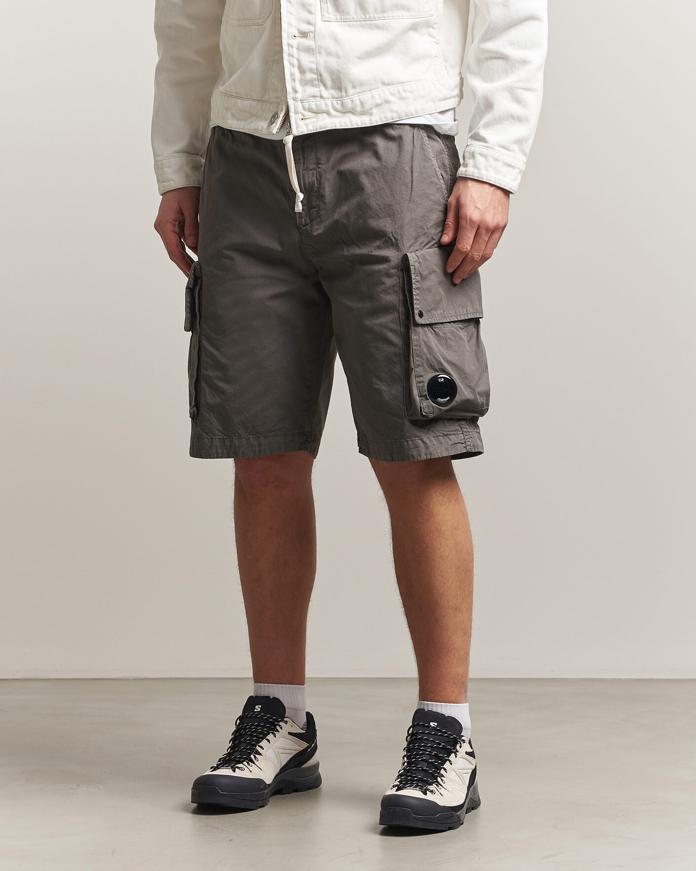 Herren | Shorts | C.P. Company | Cotton Gabardine Cargo Shorts Washed Black