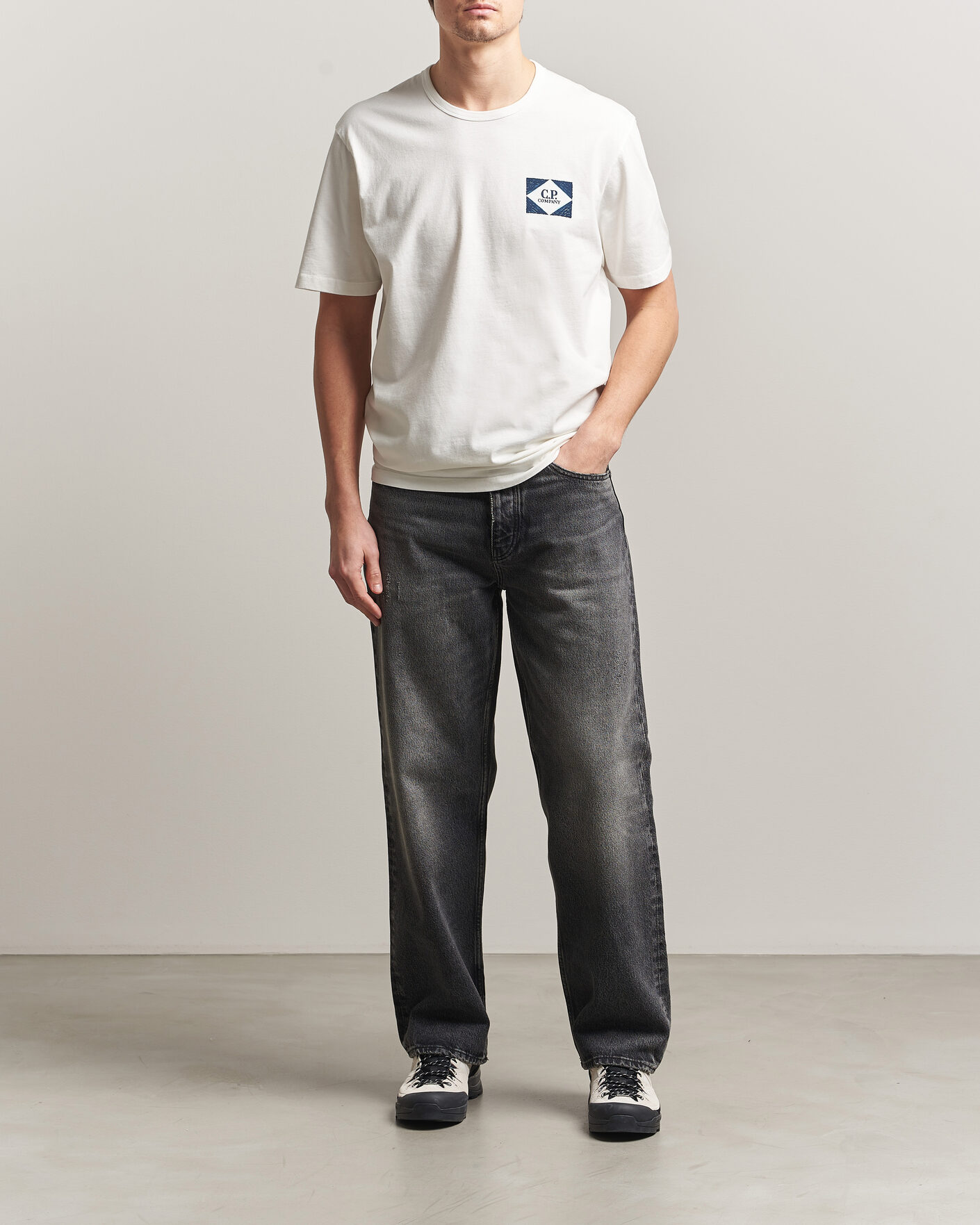 Herren | T-Shirts | C.P. Company | Cotton Jersey Back Print T-Shirt White