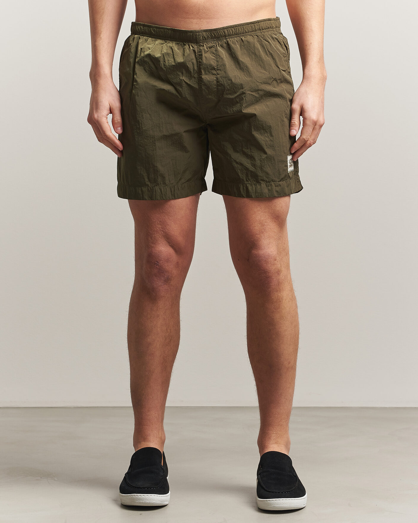 Herren | Badehosen | C.P. Company | Eco Chrome Logo Swimshorts Olive